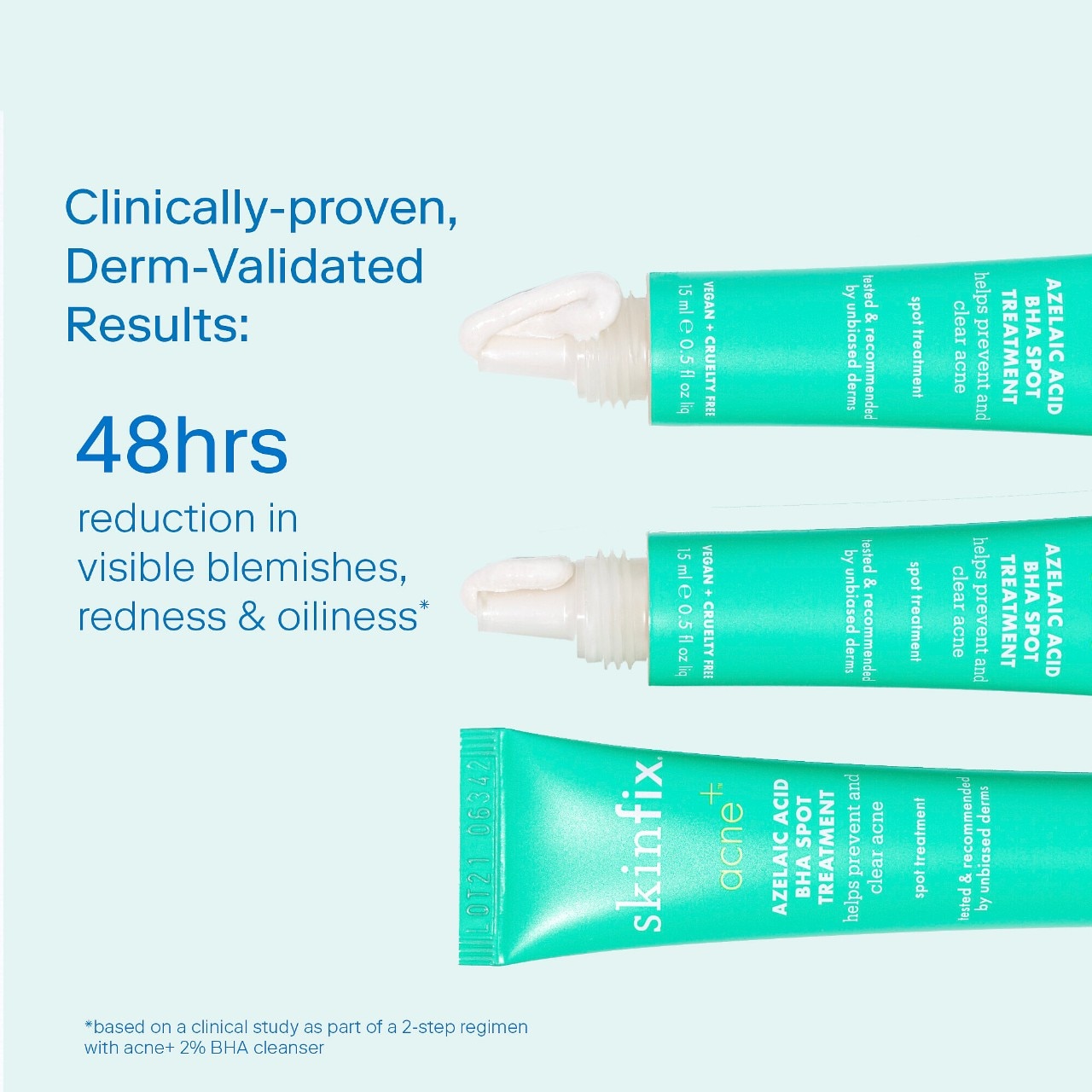 Точечное средство от акне Skinfix Acne+ с 2% BHA и азелаиновой кислотой — фото 3