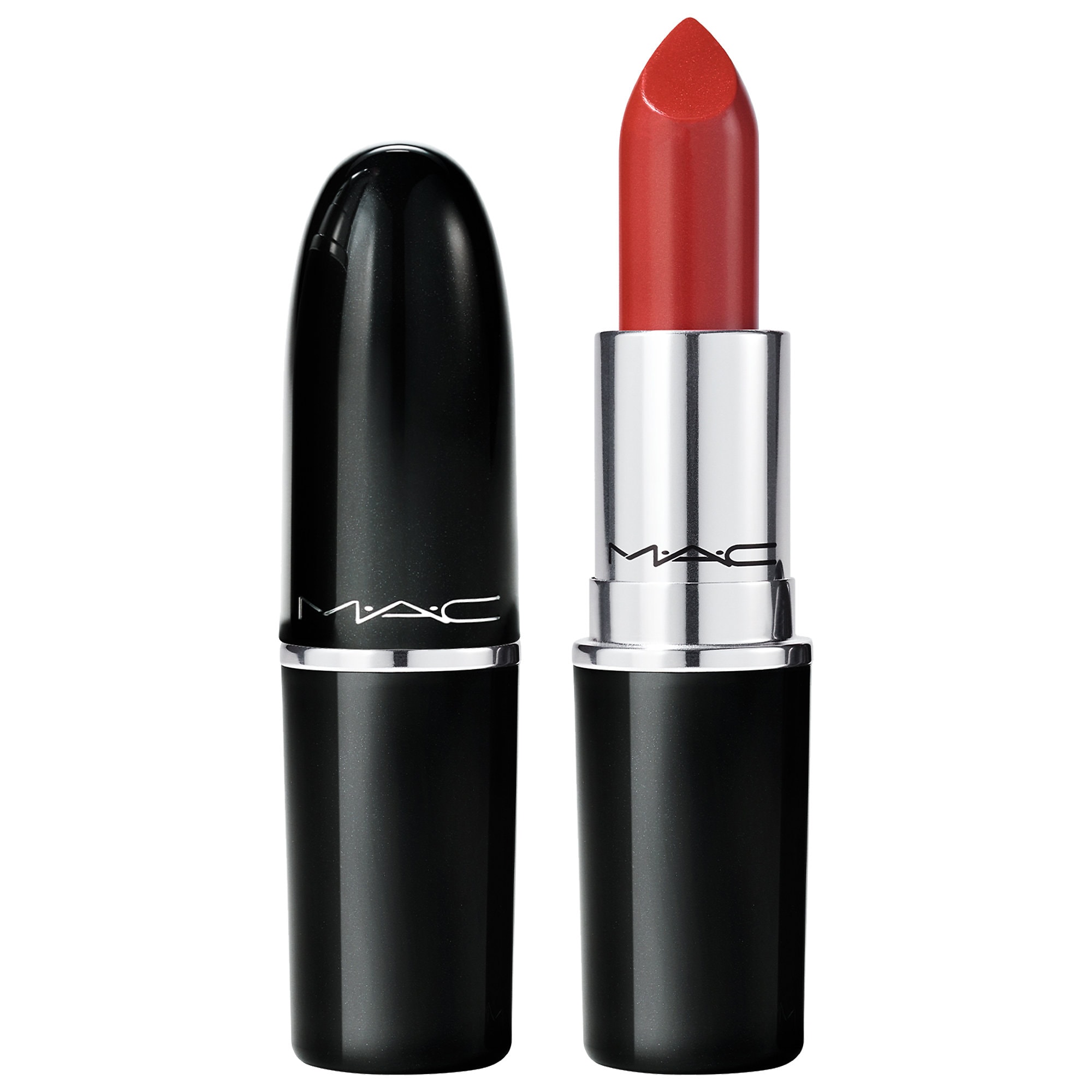 MAC Cosmetics Lustreglass Sheer-Shine Hydrating 8HR Lipstick Lady Bug 1 oz/ 3 g