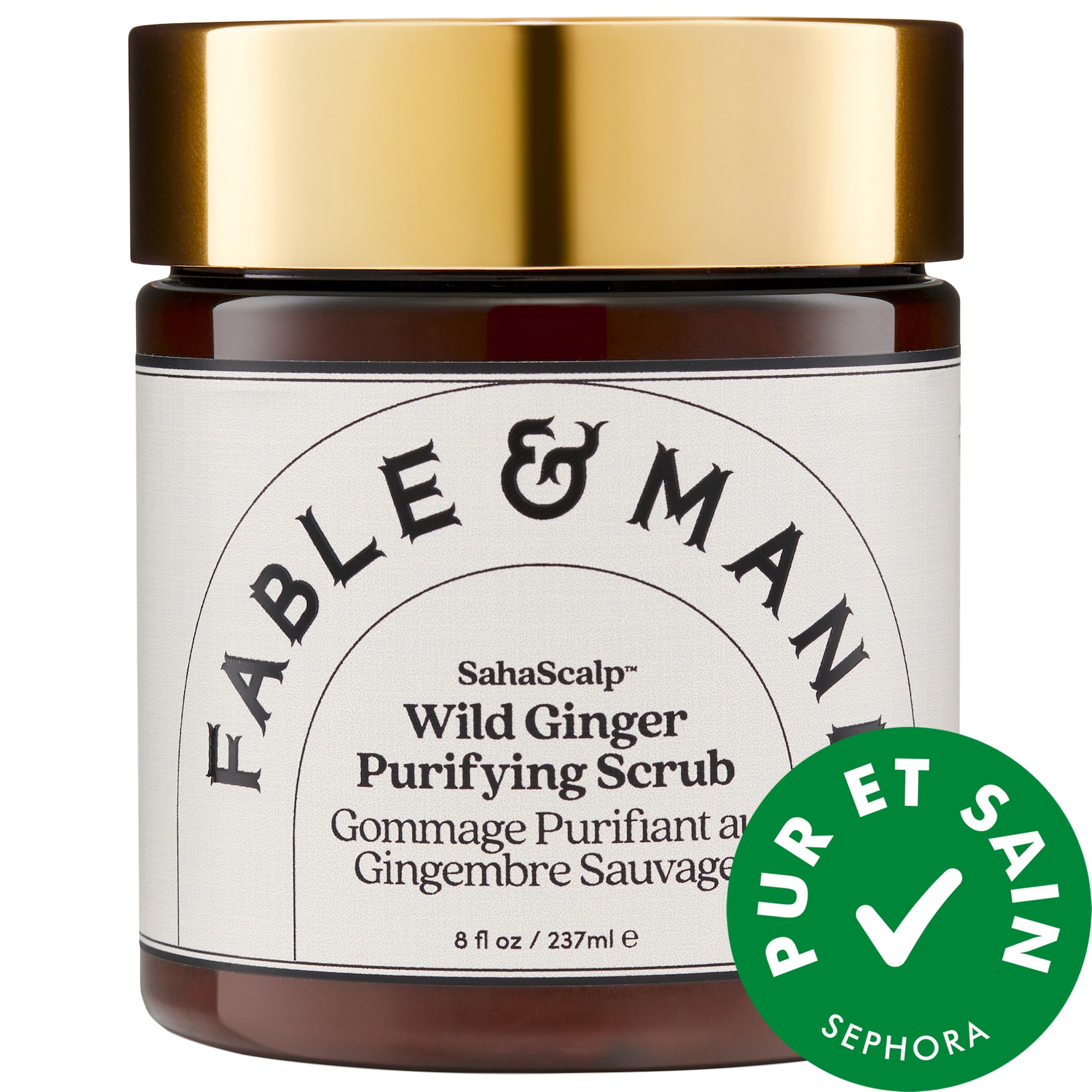 Fable & Mane Exfoliant purifiant au gingembre sauvage SahaScalp 8 oz/ 237 mL