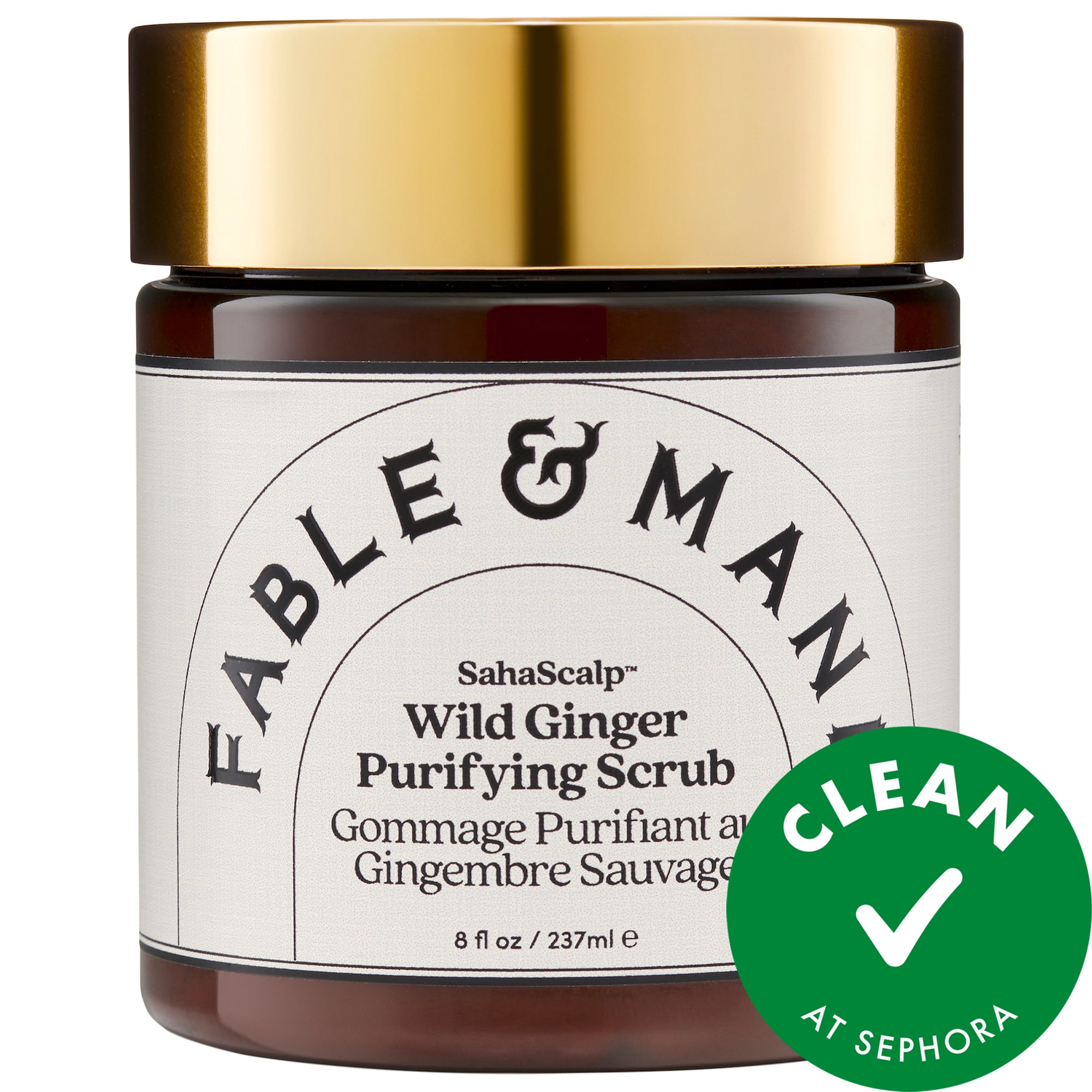 Fable & Mane SahaScalp Wild Ginger Purifying Scrub 8 oz/ 237 mL