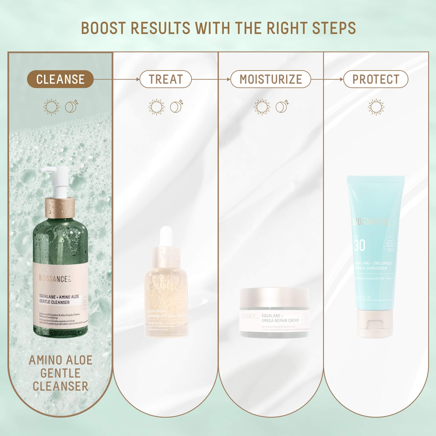 Amino Aloe Gentle Pore-Minimizing Cleanser + Squalane