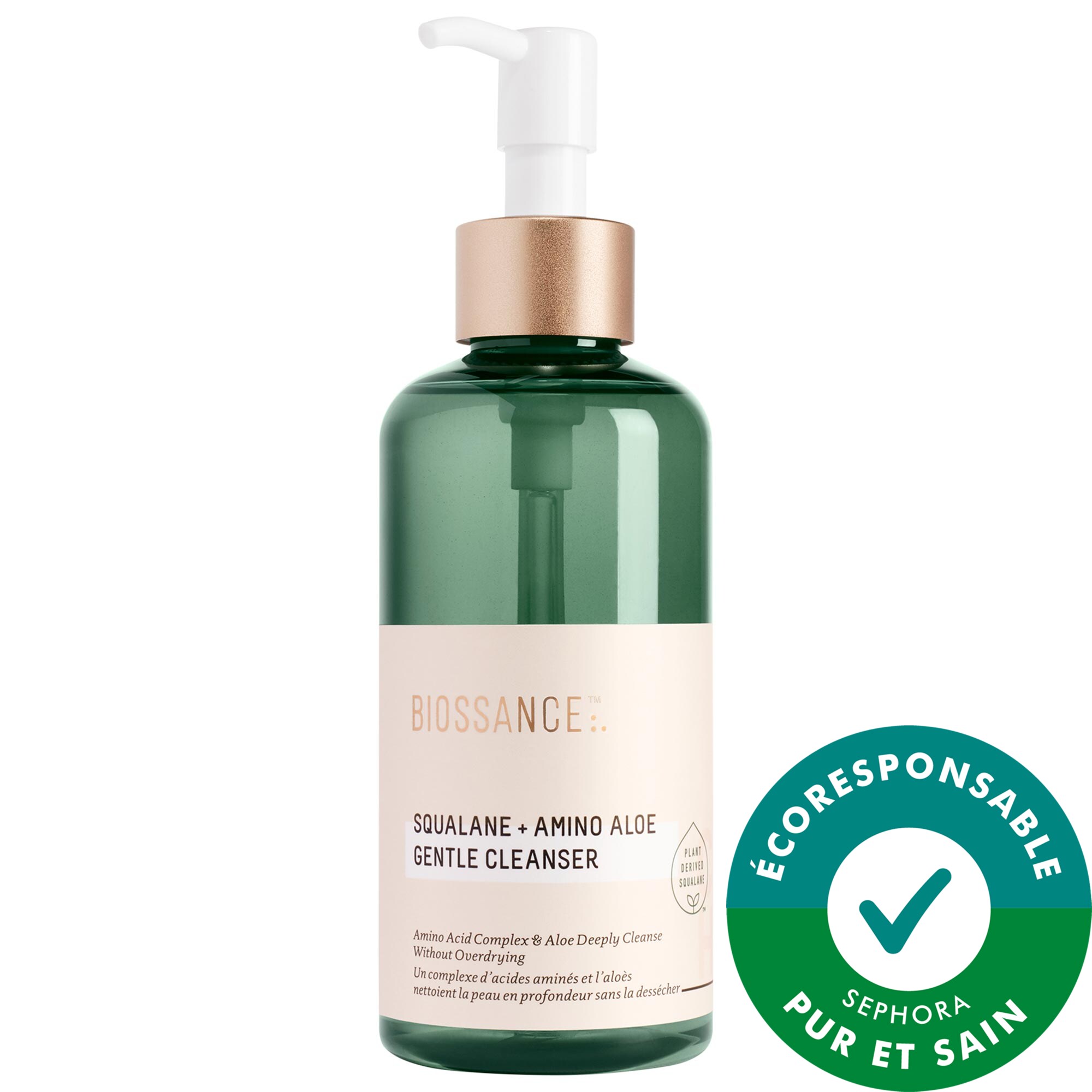 Biossance Nettoyant doux et réducteur des pores avec acides aminés, aloès et squalane 6.76 oz / 200 ml
