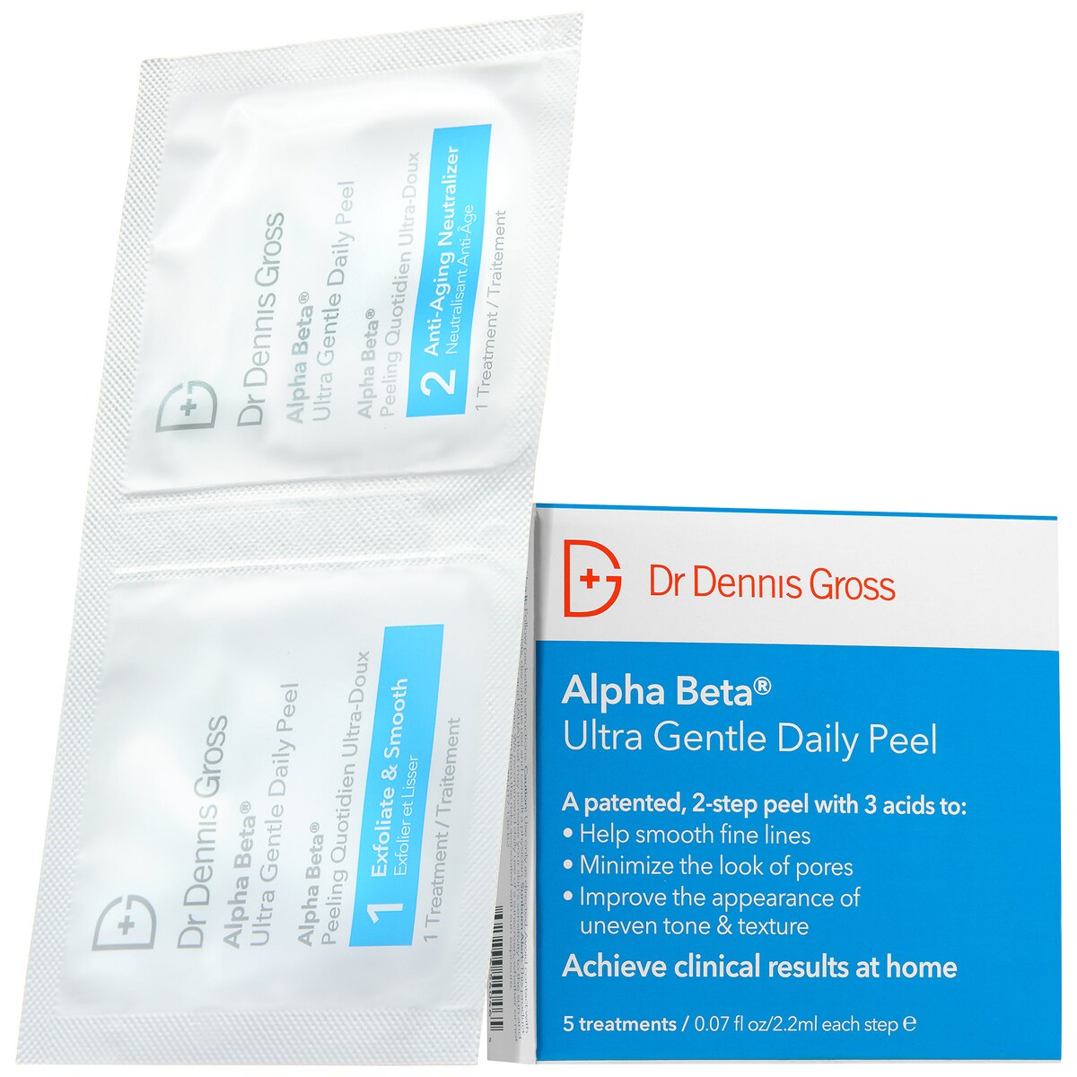 Dr. Dennis Gross Skincare Mini Alpha Beta Ultra Gentle Daily Peel Pads for Sensitive Skin