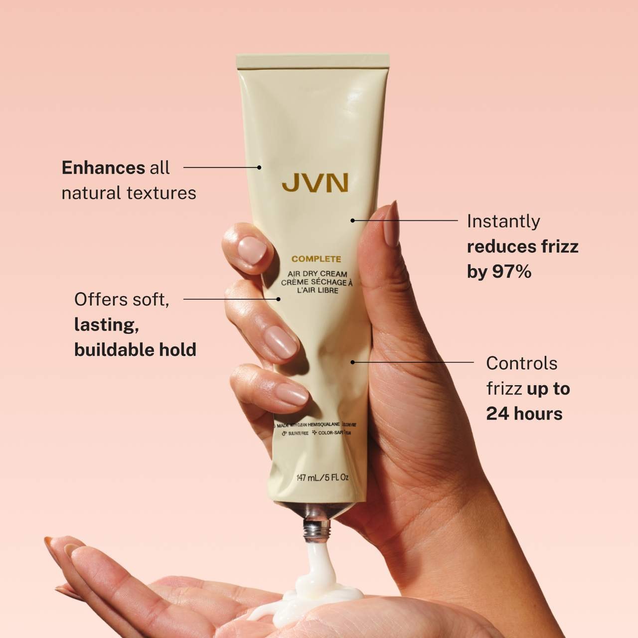 Увлажняющий крем для укладки без фена JVN Complete Air Dry — фото 5