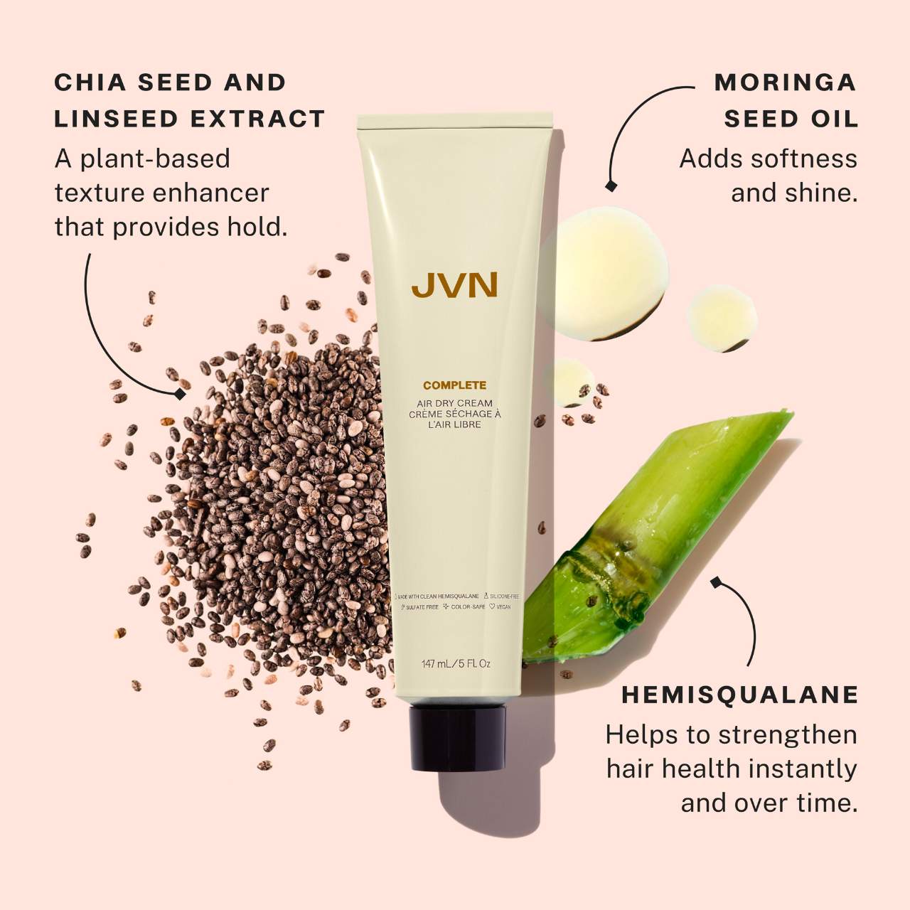 Увлажняющий крем для укладки без фена JVN Complete Air Dry — фото 8