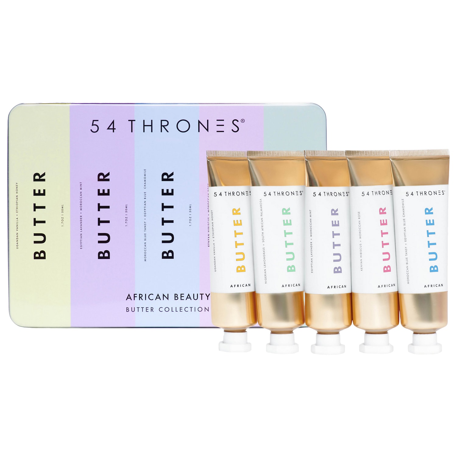 Набор Deluxe в жестяной банке 54 Thrones African Beauty Butter Collection — фото 1