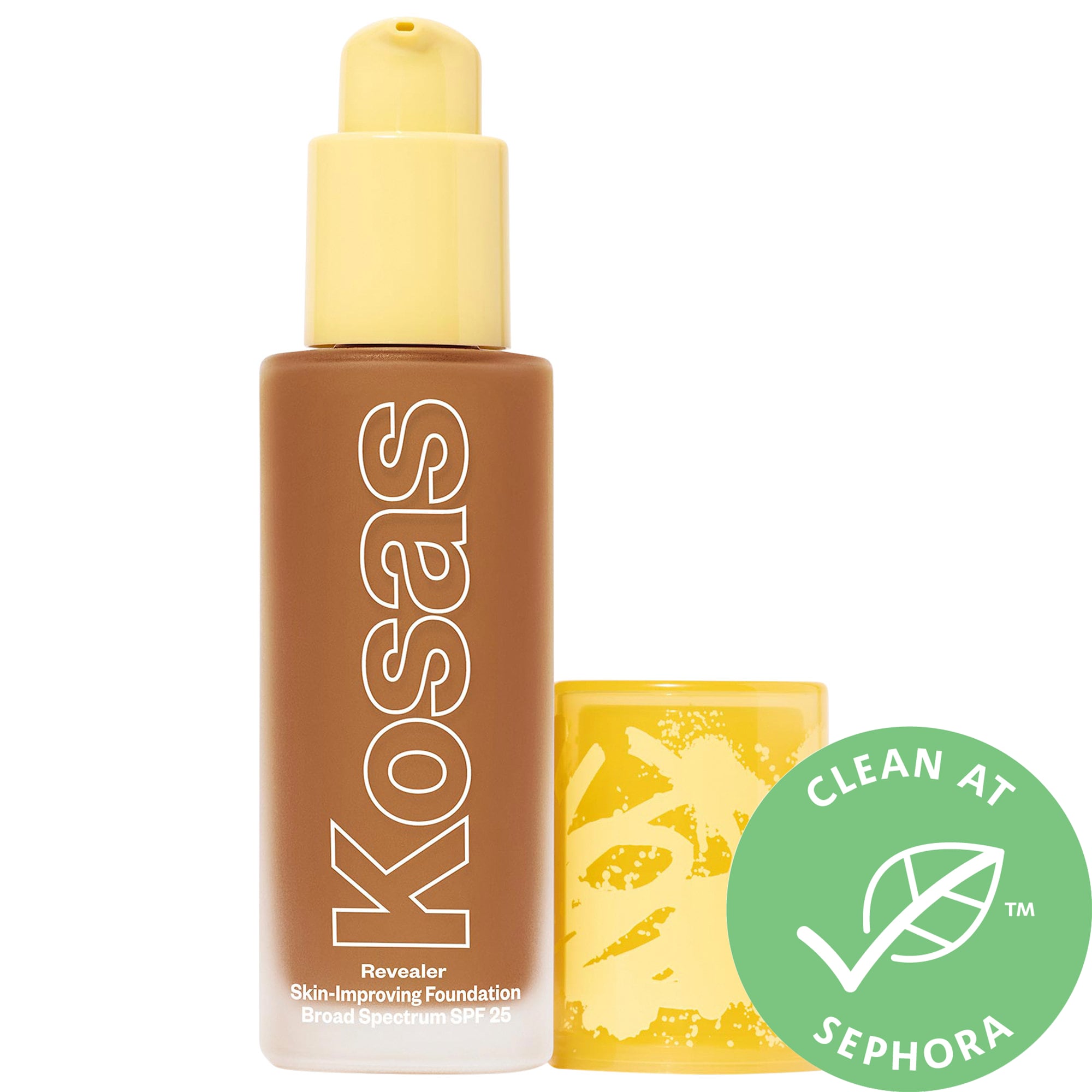 Kosas Revealer Skin-improving Foundation Spf25 With Hyaluronic Acid And Niacinamide Medium Deep Warm 350 1 In Medium Deep Warm 350