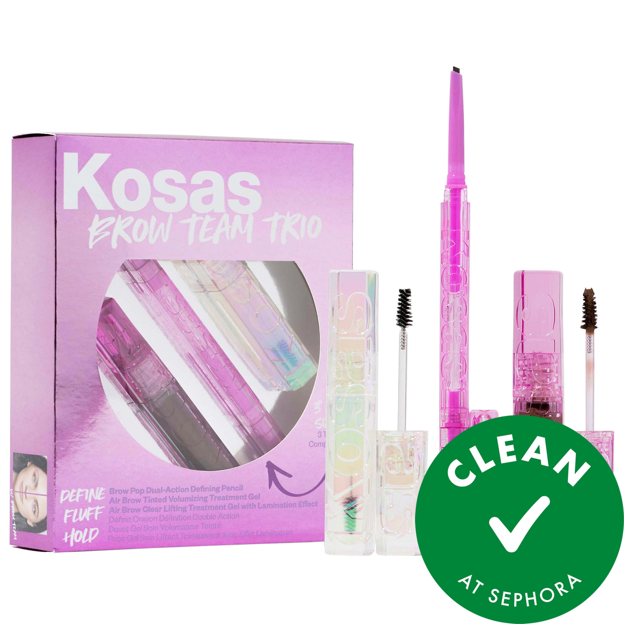 Brow Team Eyebrow Pencil + Eyebrow Gel Trio Set