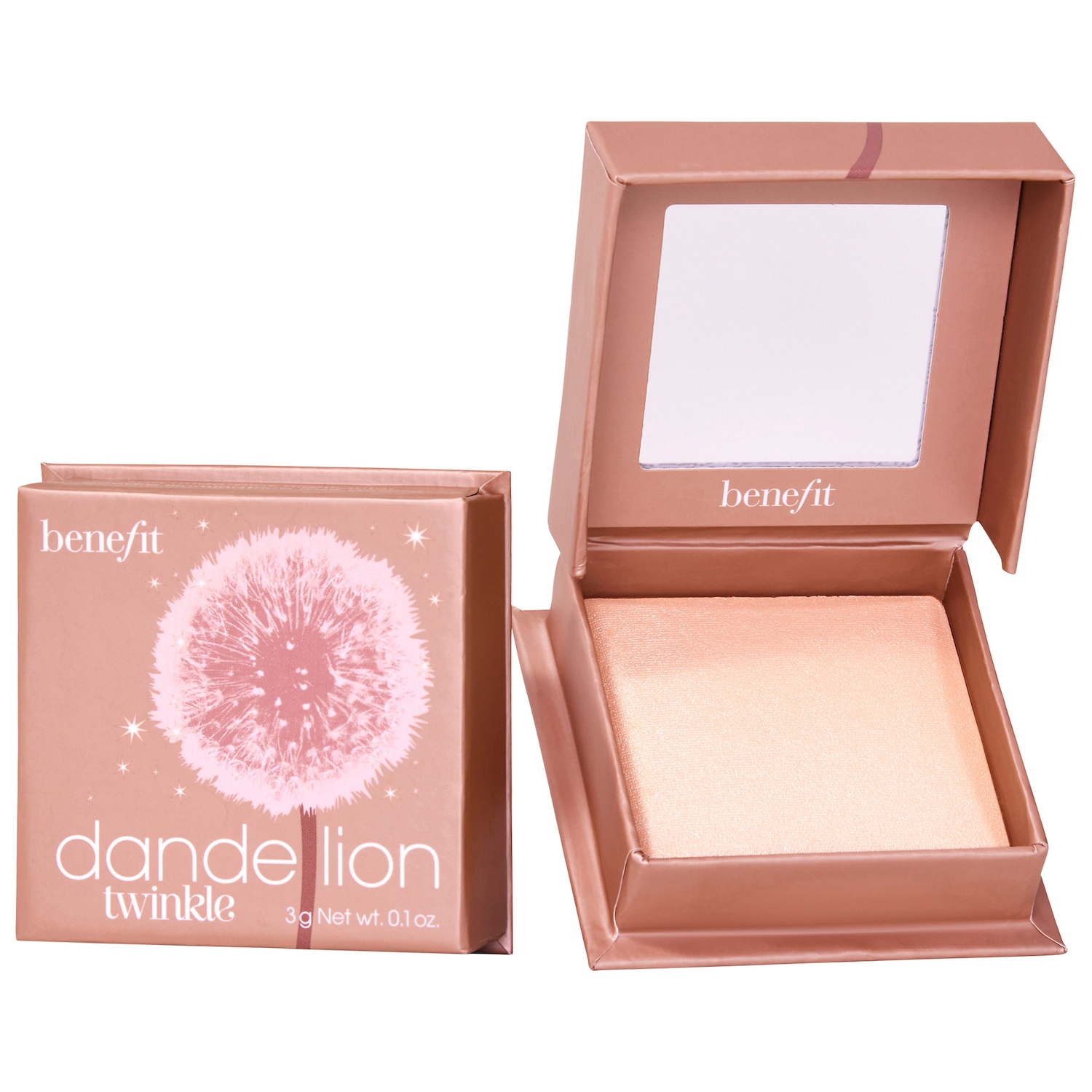 Пудровый хайлайтер с мерцающим финишем Benefit Cosmetics Dandelion Twinkle — фото 1