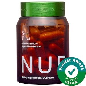 The Nue Co. Skin Filter Vitamin A and Zinc Blemish + Brightening Supplement INTERNATIONAL SHIPPING