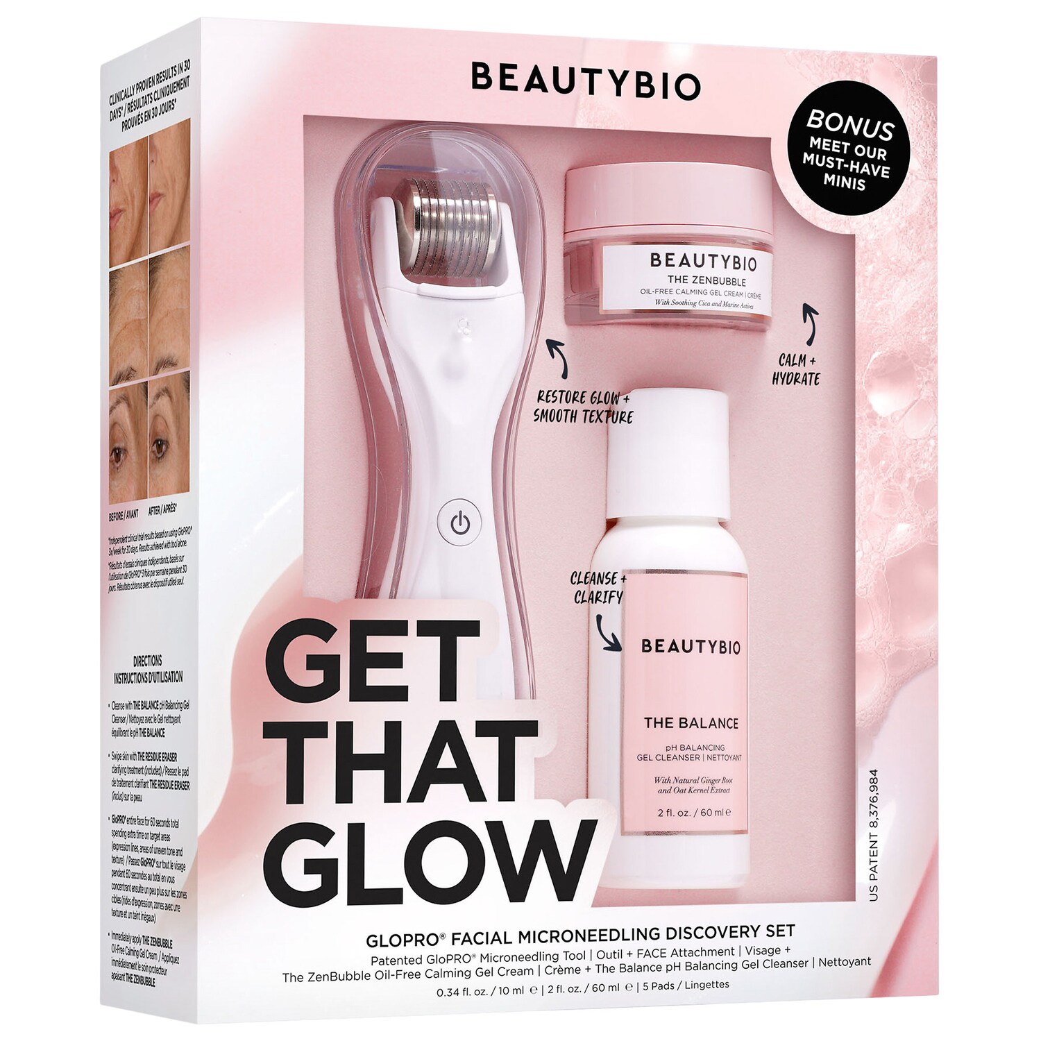 Набор BeautyBio GloPRO Get That Glow: микронидлинг-устройство и дискавери-набор — фото 1