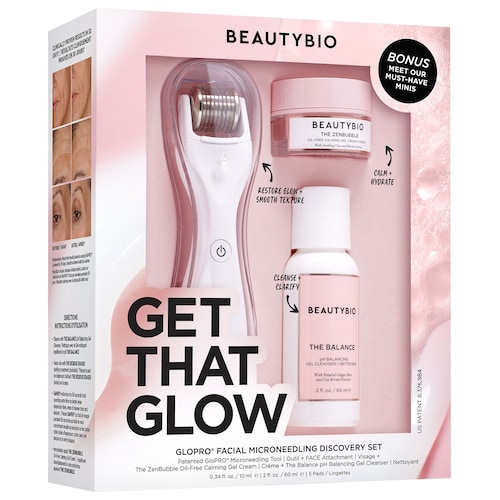 Набор BeautyBio GloPRO Get That Glow: микронидлинг-устройство и дискавери-набор