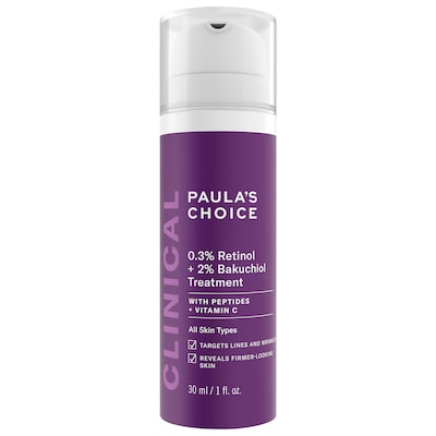 Paula's Choice - Clinical 0.3% Retinol + 2% Bakuchiol Treatment 1 oz/ 30 mL Paula's Choice Clinical 0.3% Retinol + 2% Bakuchiol Treatment