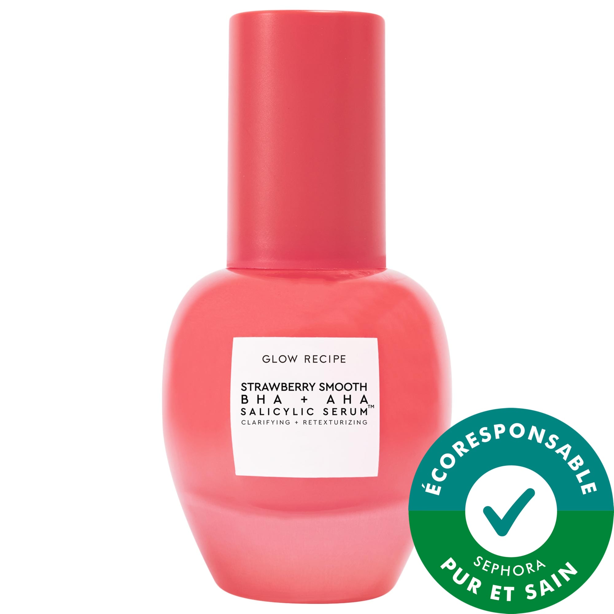 Glow Recipe Sérum à l'acide salicylique avec BHA + AHA Strawberry Smooth 1.01 oz / 30 mL