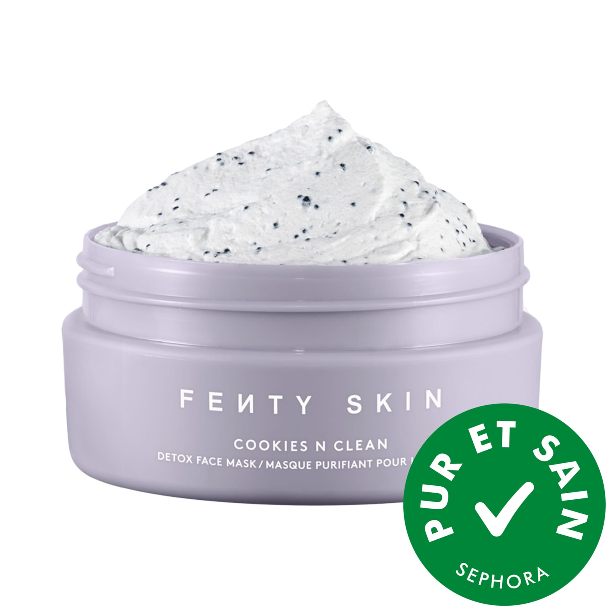 Fenty Beauty by Rihanna Masque fouetté et purifiant pour les pores à l'argile avec acide salicylique de Cookies N Clean et charbon 2.5 oz/ 75 mL