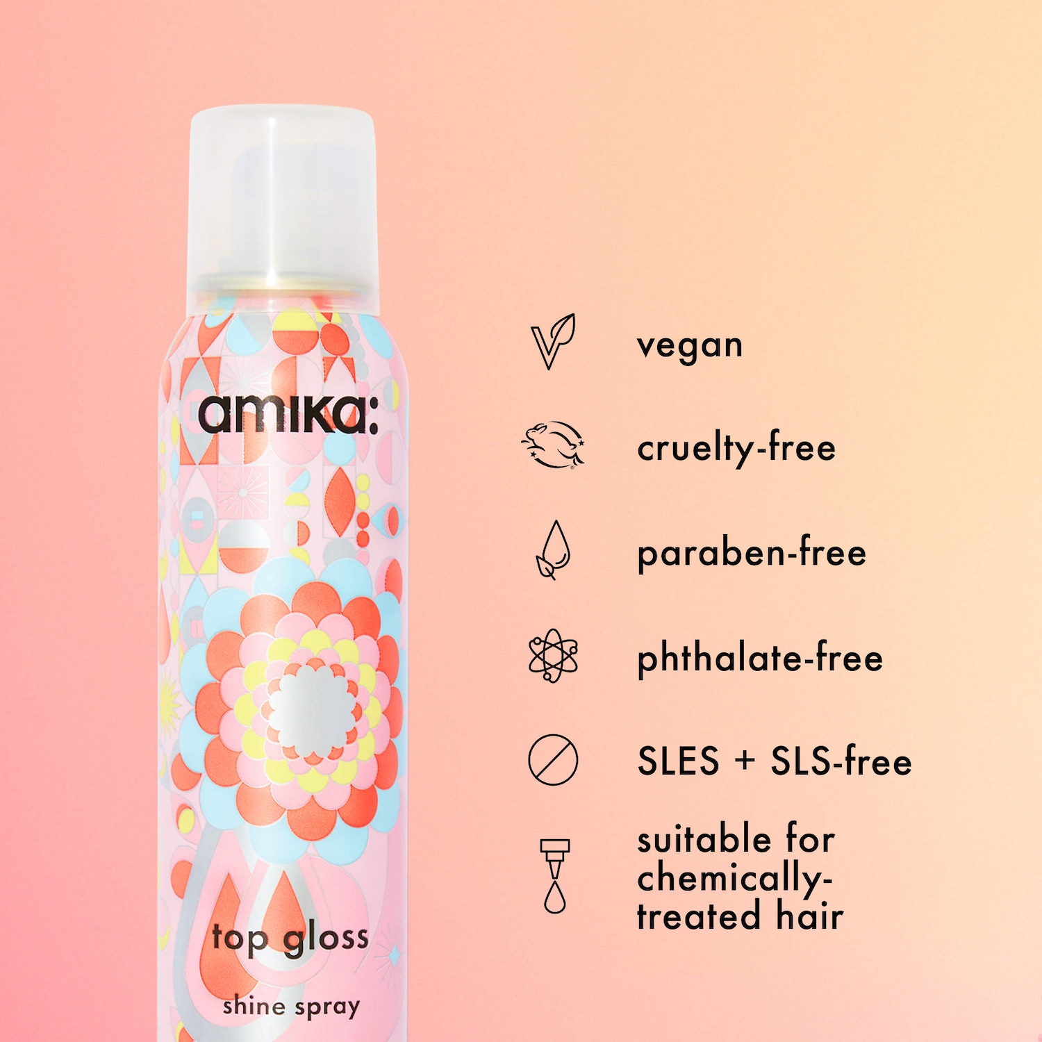 Top Gloss Hair Shine Spray - amika | Sephora