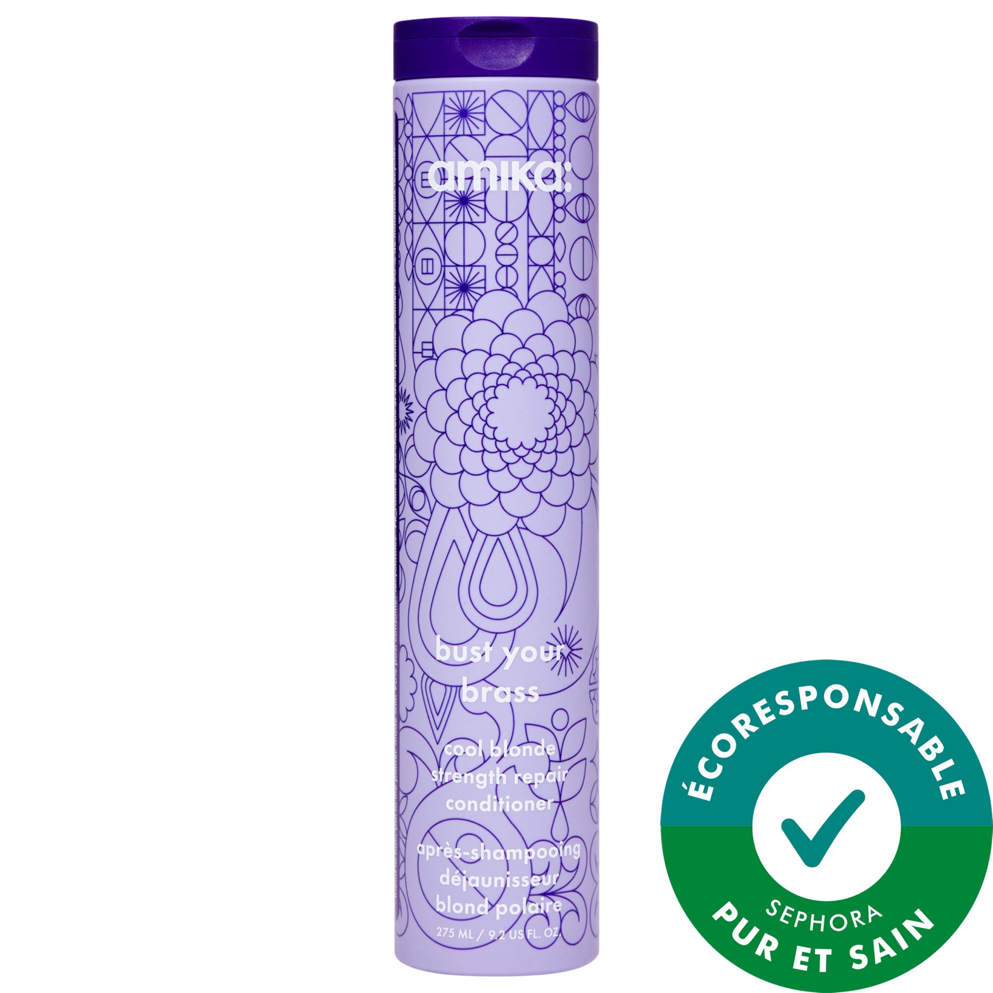 amika Revitalisant réparateur pour cheveux blonds Bust Your Brass Cool Blonde 9.2 oz / 275 mL