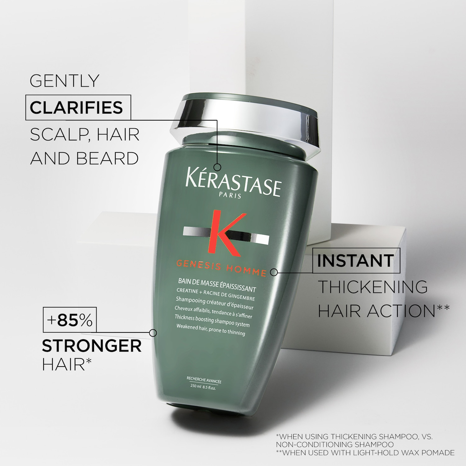 Шампунь для густоты волос для мужчин Kérastase Genesis Homme — фото 6