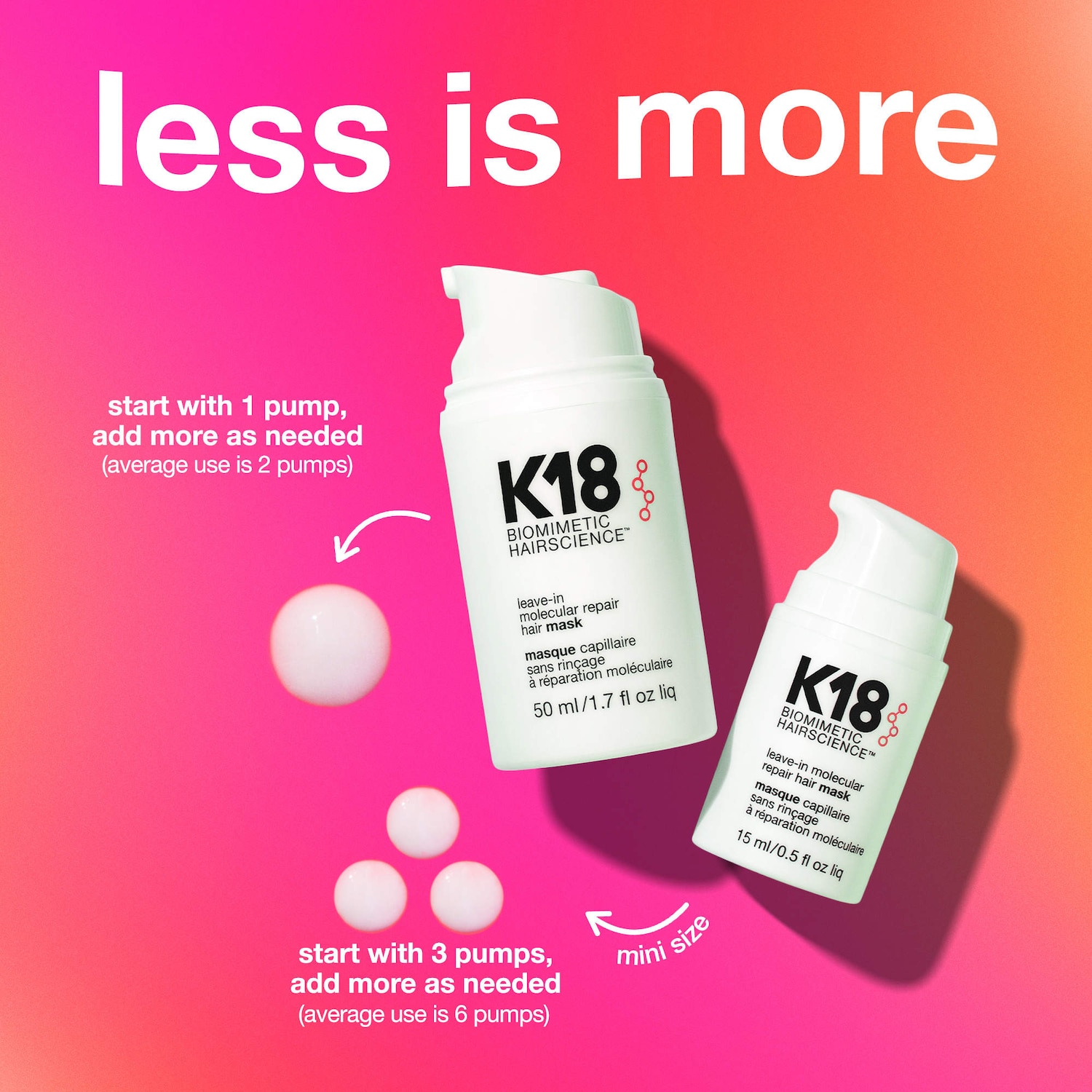 Leave-in Molecular Repair Hair Mask - K18 Biomimetic Hairscience
