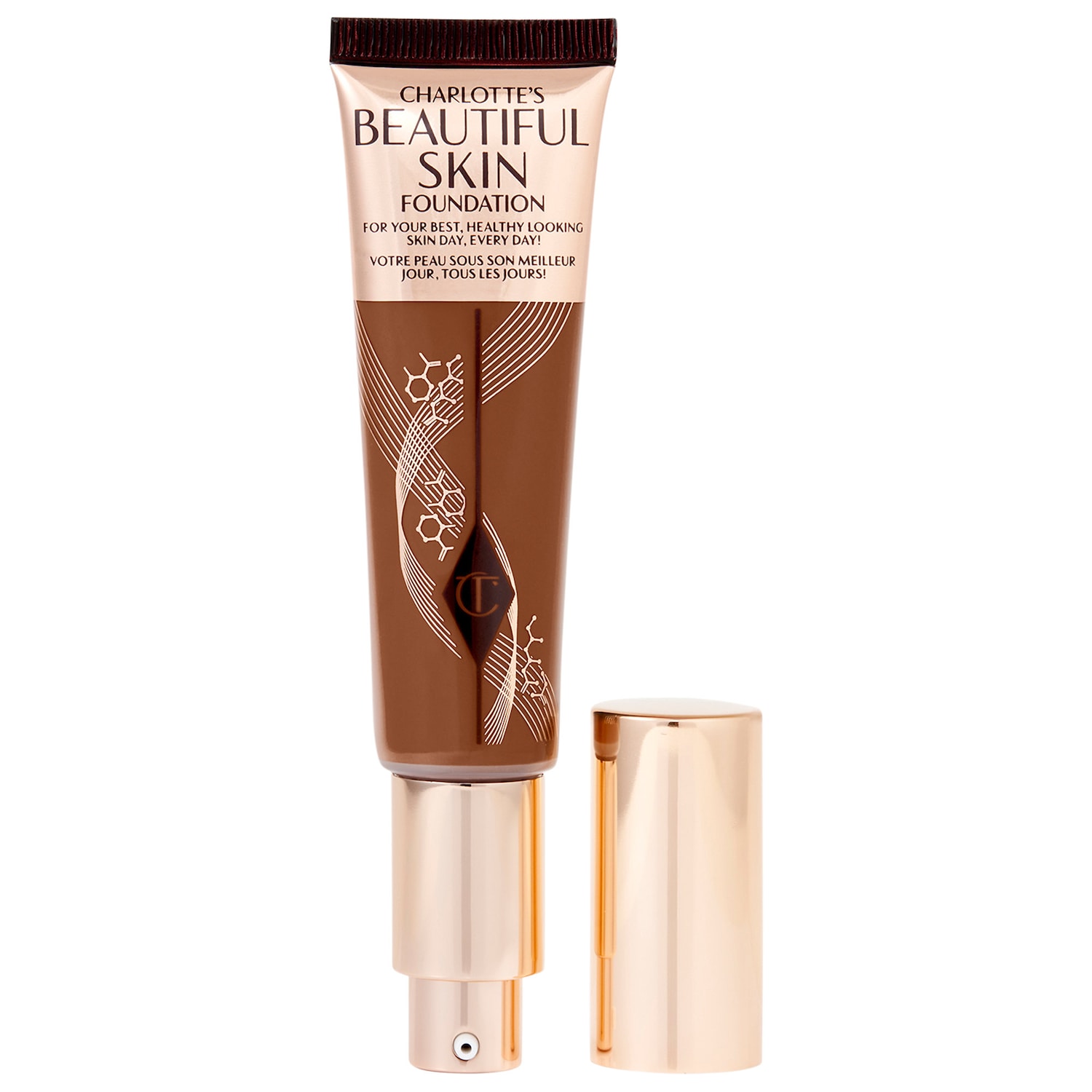 Charlotte Tilbury Beautiful Skin Medium Coverage Liquid Foundation with Hyaluronic Acid in 16 Cool