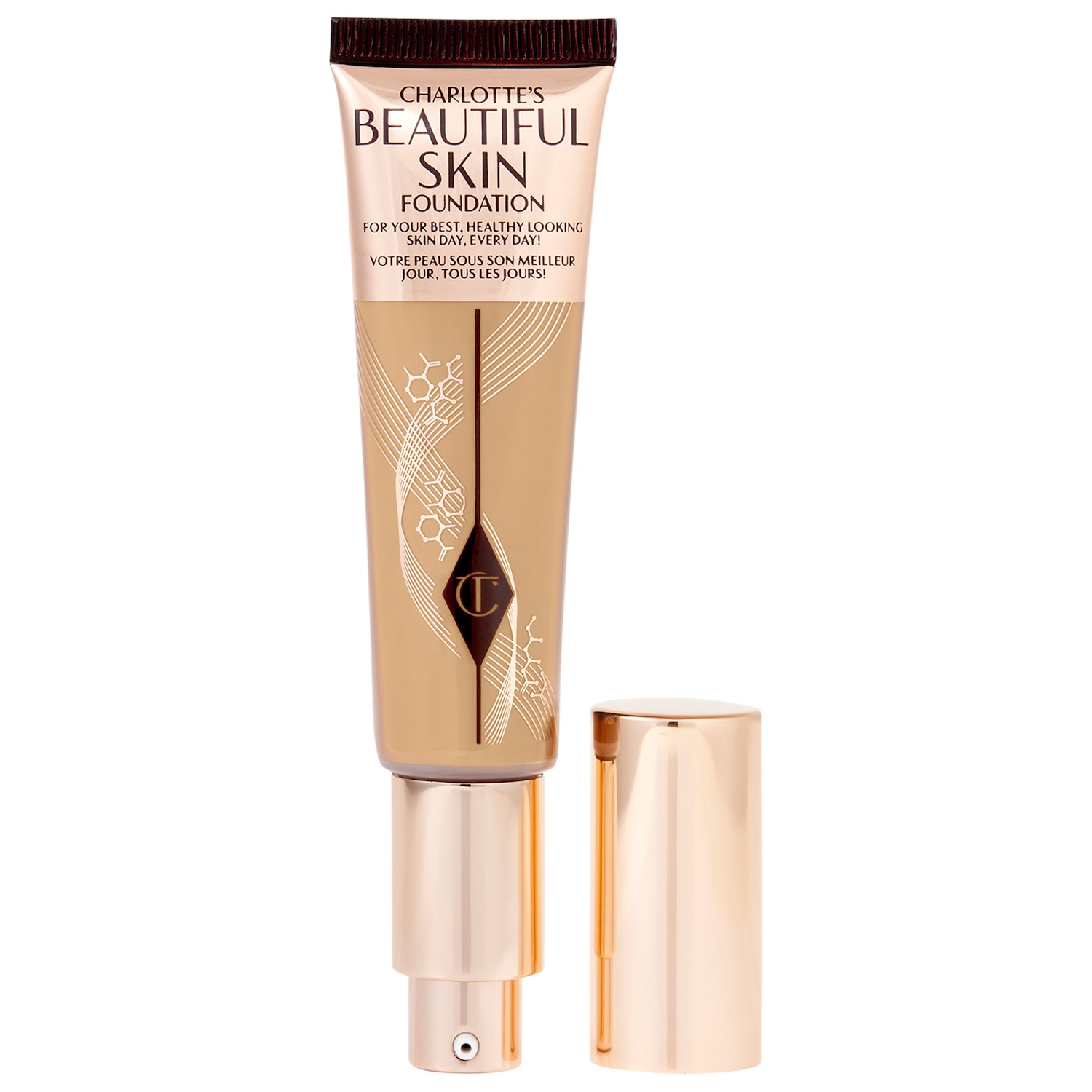 Charlotte Tilbury Beautiful Skin Medium Coverage Liquid Foundation with Hyaluronic Acid in 6 Neutral