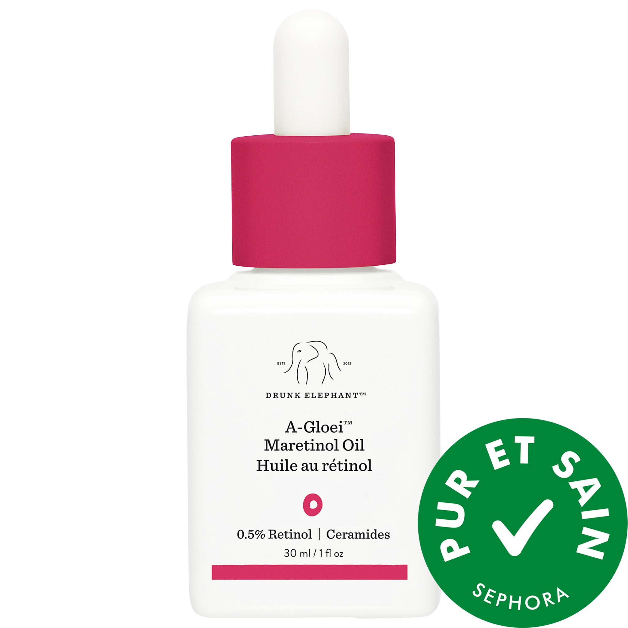 Drunk Elephant Huile de marula et de rétinol A-Gloei™ 1 oz/ 30 mL