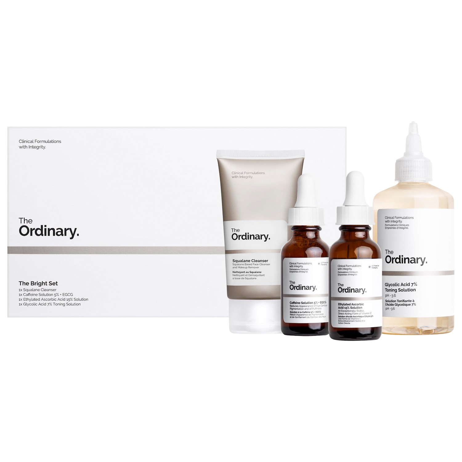 Набор с гликолевой кислотой для сияния кожи The Ordinary The Bright Set — фото 1