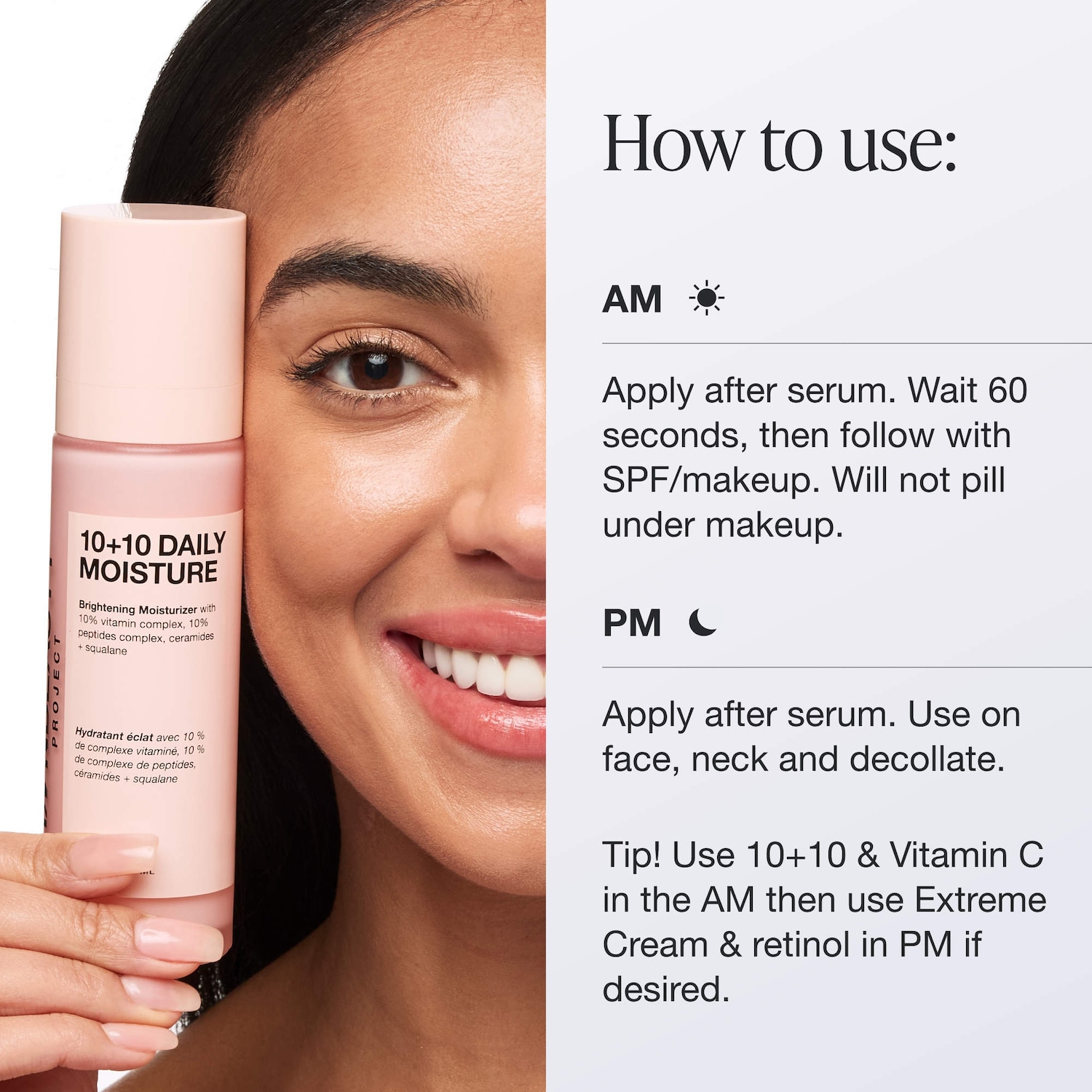10 + 10 Moisturizer with 10% Vitamin C + 10% Peptide Complex + Ceramides