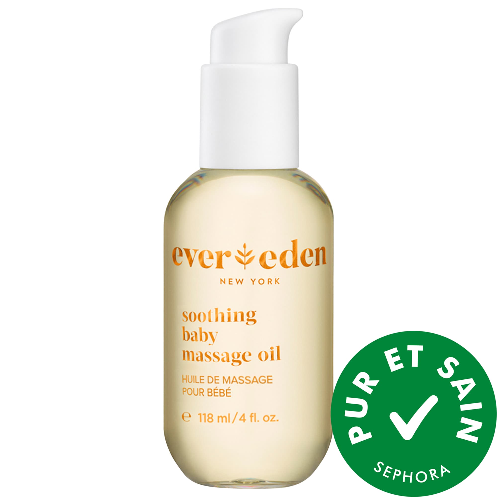 Evereden Huile de massage apaisante pour bébé 4 oz/ 118 mL