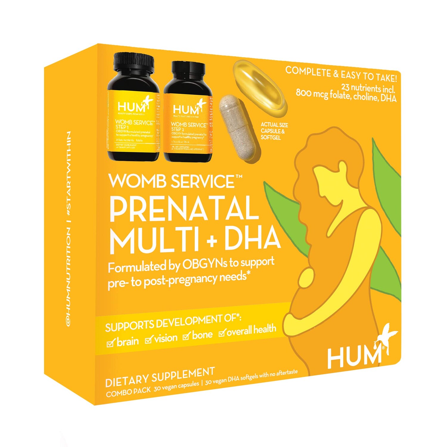 HUM Nutrition Womb Service™ OBGYN Formulated Prenatal Support
