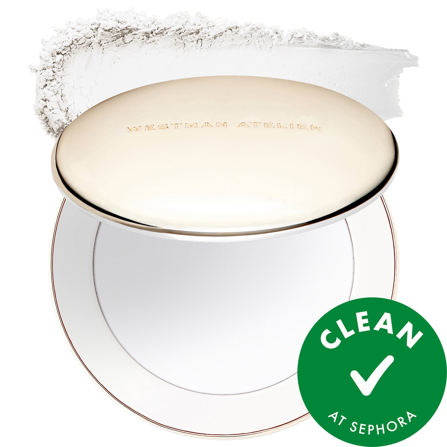 Westman Atelier Vital Pressed Skincare Blurring Talc-Free Setting Powder in Translucent