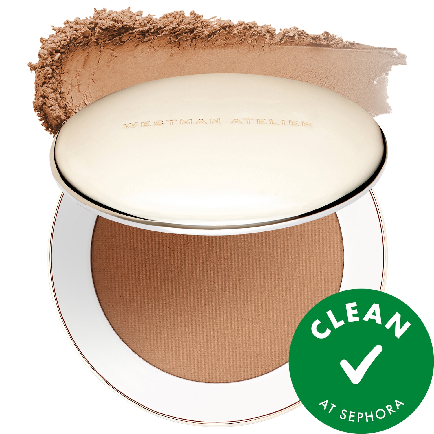 Westman Atelier Vital Pressed Skincare Blurring Talc-Free Setting Powder in Dune