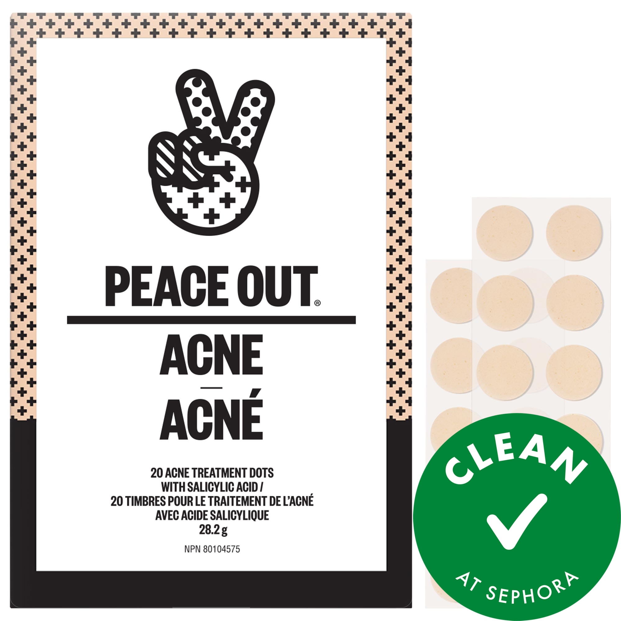 Peace Out Salicylic Acid & Hydrocolloid Acne Healing Pimple Patches Dots