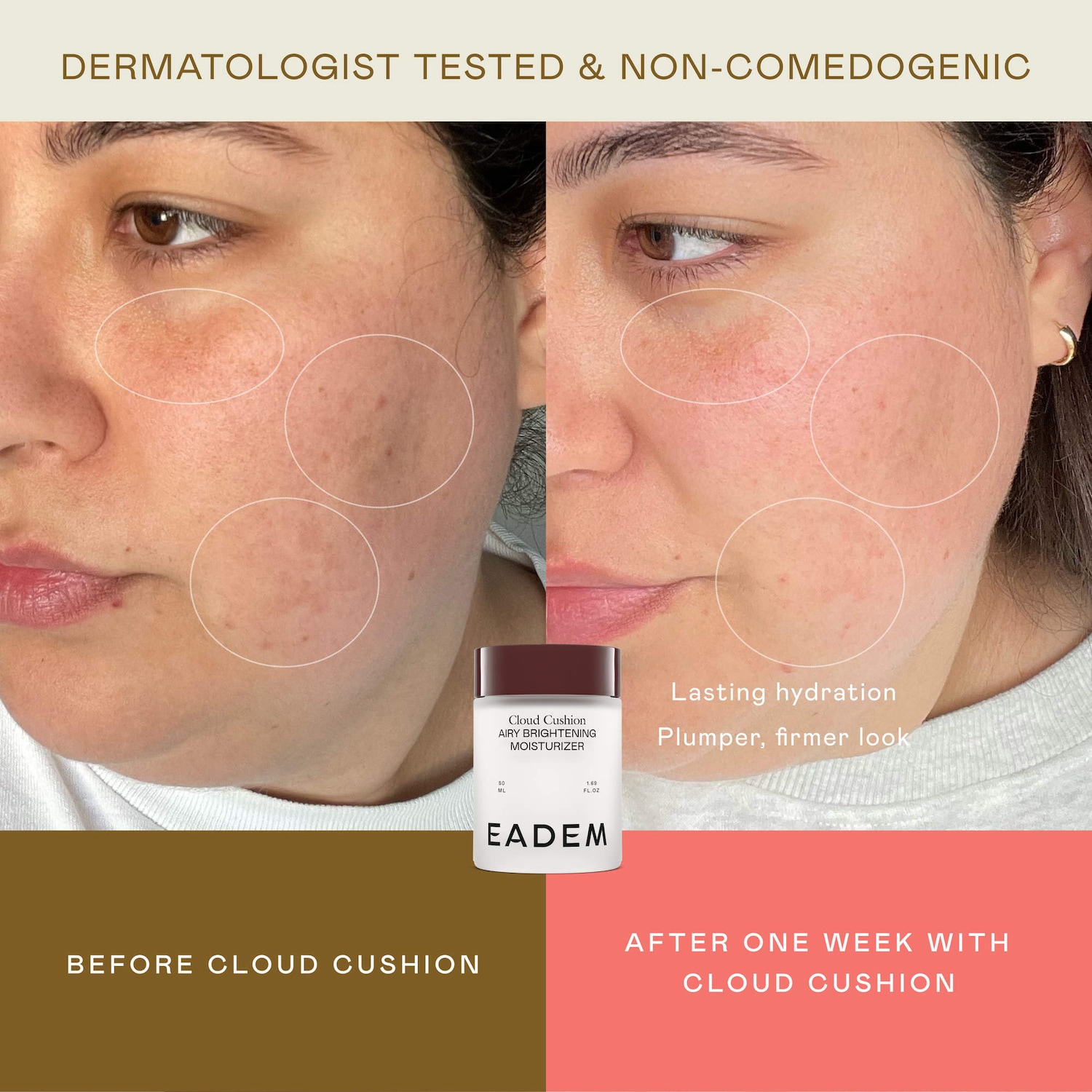 Cloud Cushion Dewy Plumping Cream - Ceramide & Peptide-Rich for Supple, Radiant Skin