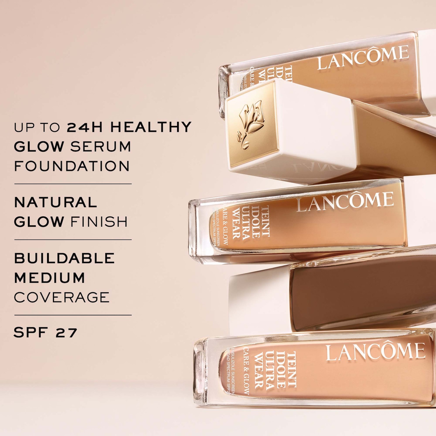 Тональная основа с гиалуроновой кислотой Lancôme Teint Idole Ultra Wear Care & Glow — фото 5