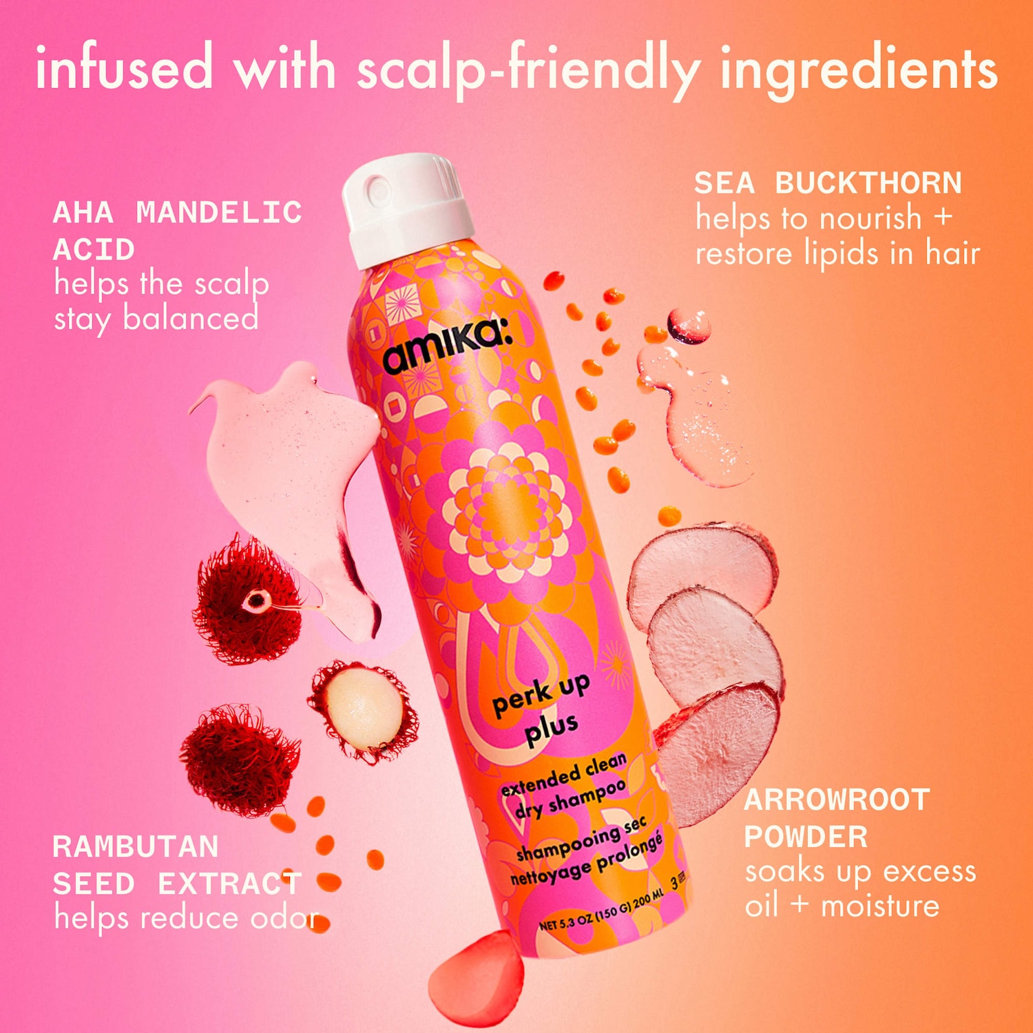Perk Up Plus Extended Clean Dry Shampoo - amika | Sephora