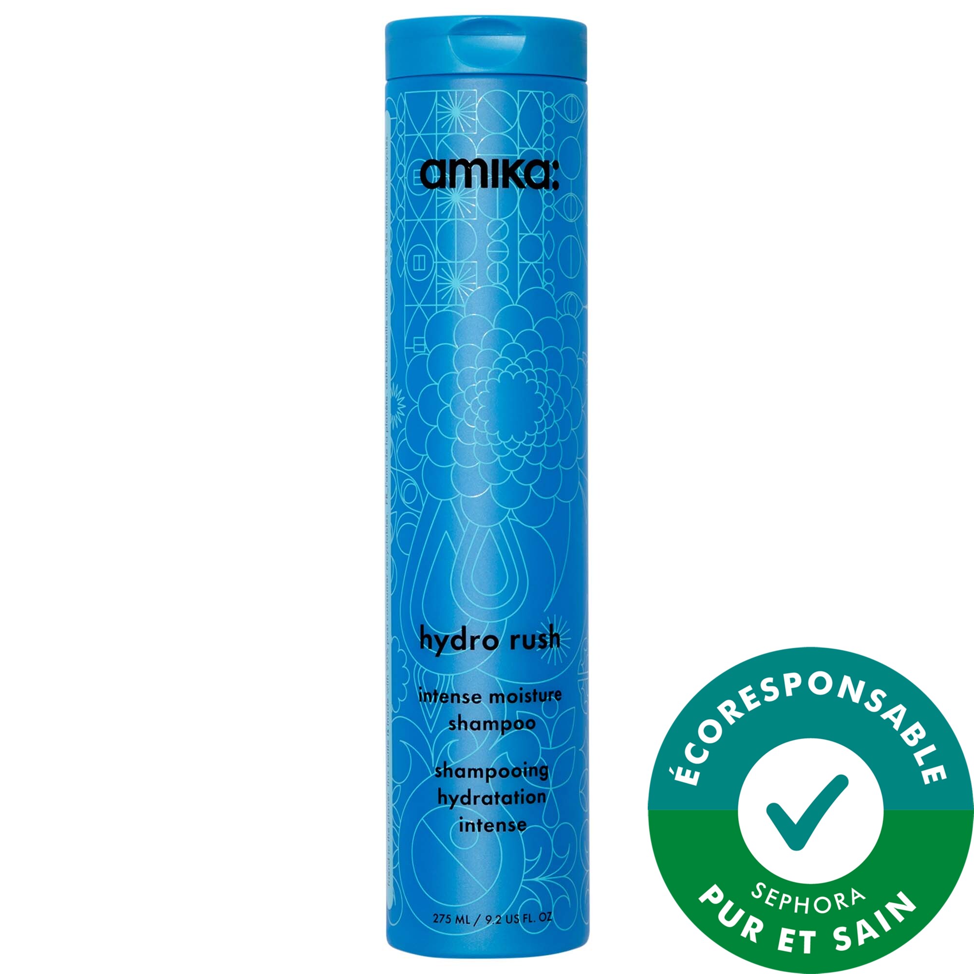 amika Shampoing hydratation intense avec acide hyaluronique Hydro Rush 9.2 oz / 275 mL