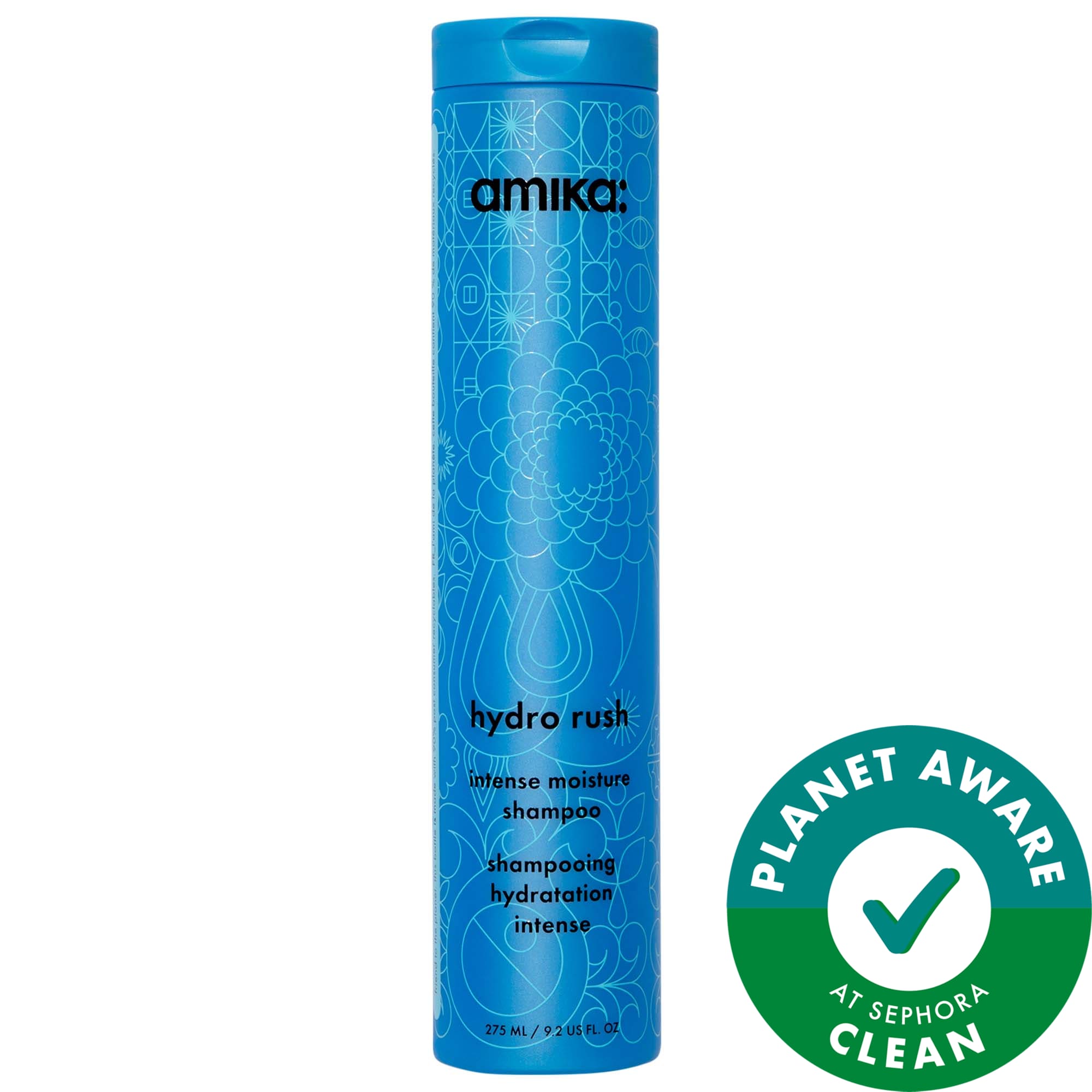 amika Hydro Rush Intense Moisture Shampoo with Hyaluronic Acid 9.2 oz / 275 mL