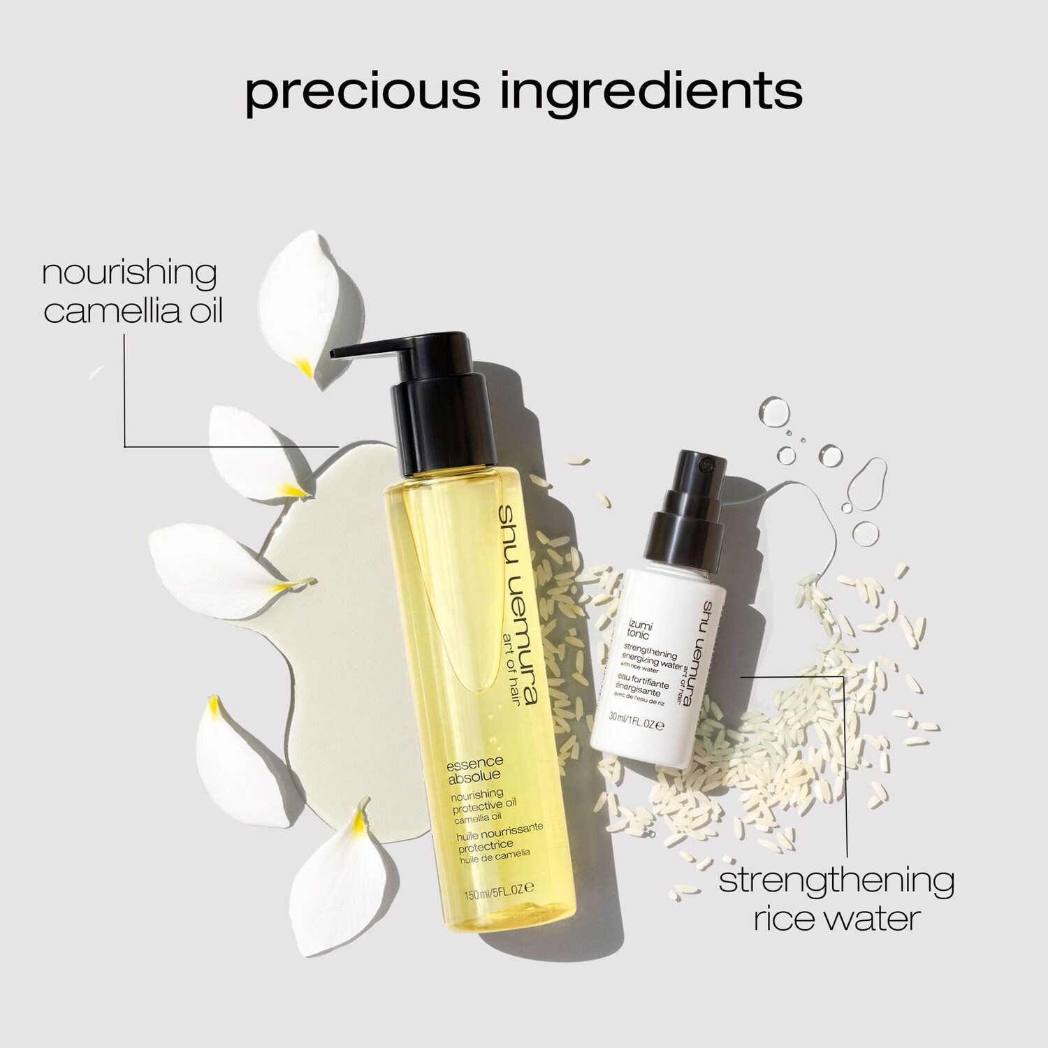 Essence Absolue Hair Oil & Izumi Tonic Leave-In Treatment Gift Set - shu  uemura | Sephora