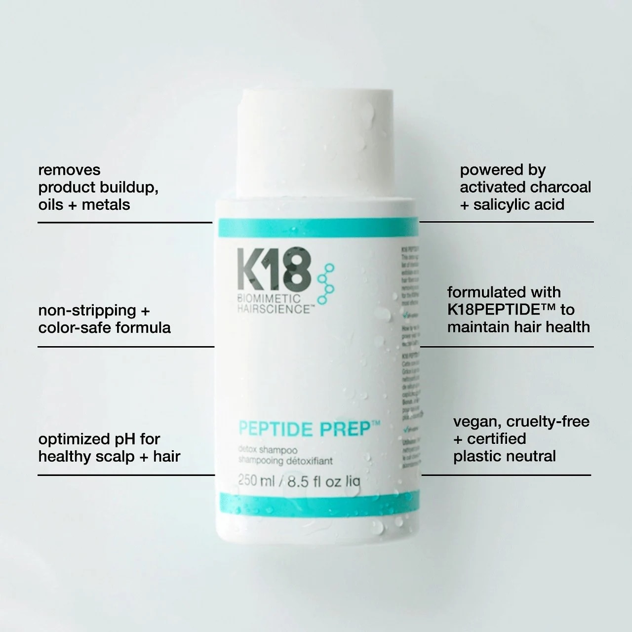 Очищающий детокс-шампунь K18 Biomimetic Hairscience Peptide Prep — фото 3