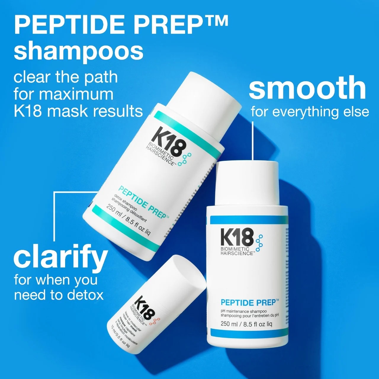 Очищающий детокс-шампунь K18 Biomimetic Hairscience Peptide Prep — фото 7
