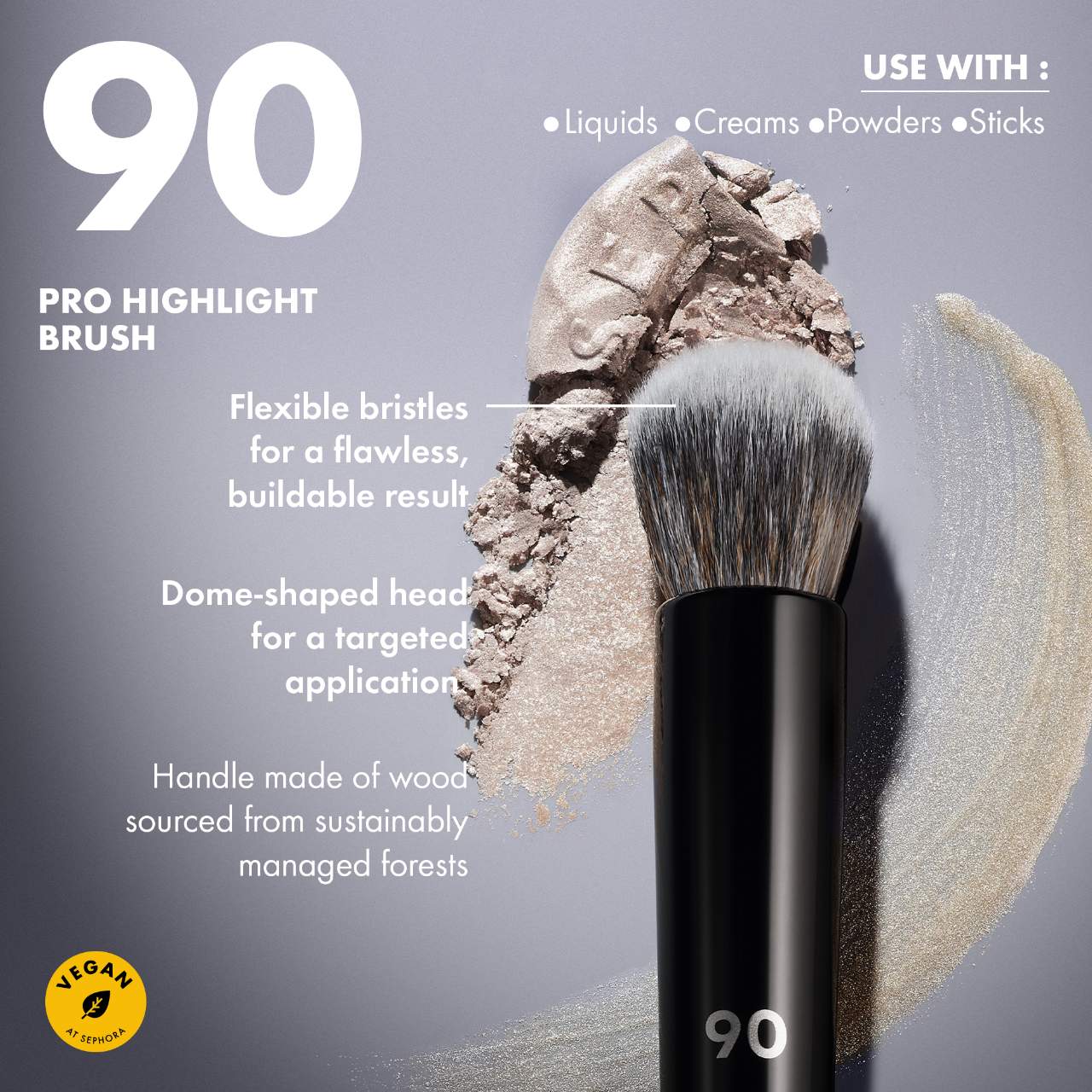 Кисть для хайлайтера Sephora Collection Pro #90 — фото 2