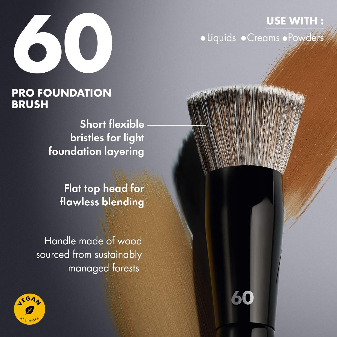 Кисть для тонального крема Sephora Collection Pro #60 — фото 2