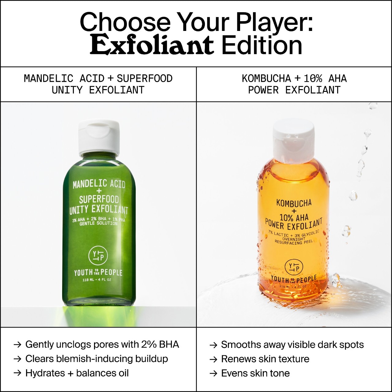 Youth To The People Kombucha + 10 AHA Liquid Exfoliant with Lactic