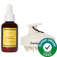 Ceremonia - Aceite de Moska Hair Oil & Scalp Massager Set
