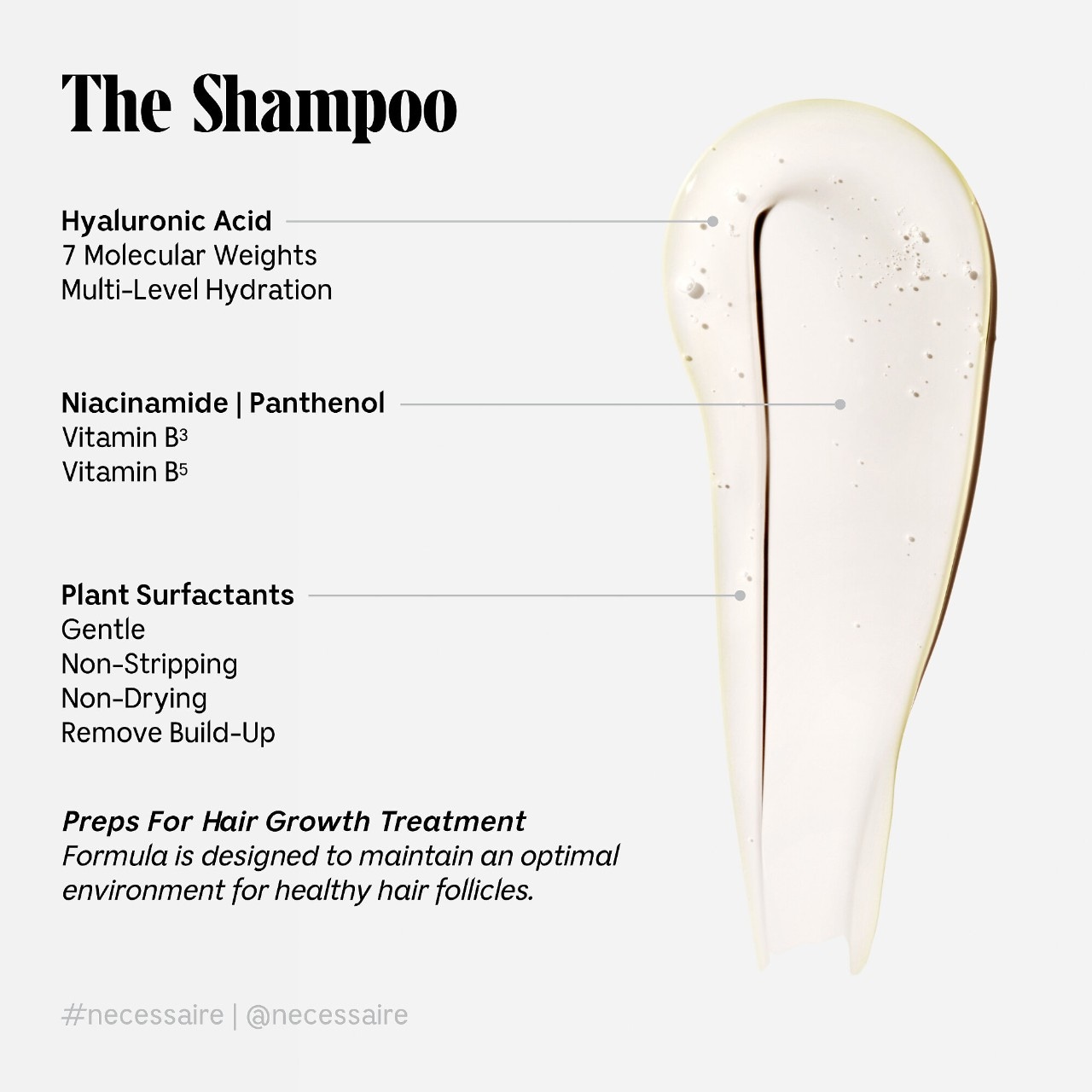 Шампунь для кожи головы с гиалуроновой кислотой и ниацинамидом Nécessaire The Shampoo — фото 3