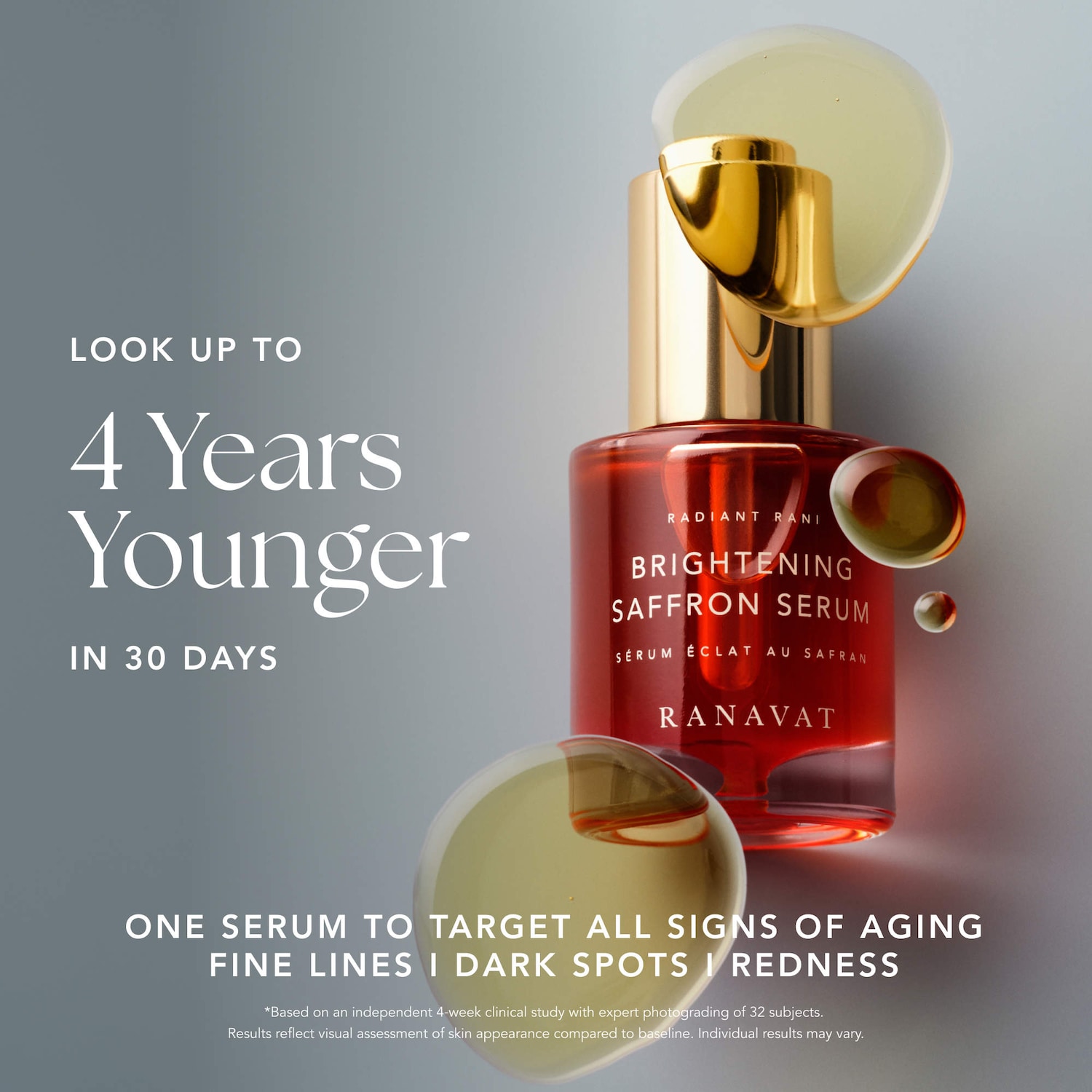 Brightening Dark Spot and Anti-Aging Facial Serum with Saffron Turmeric