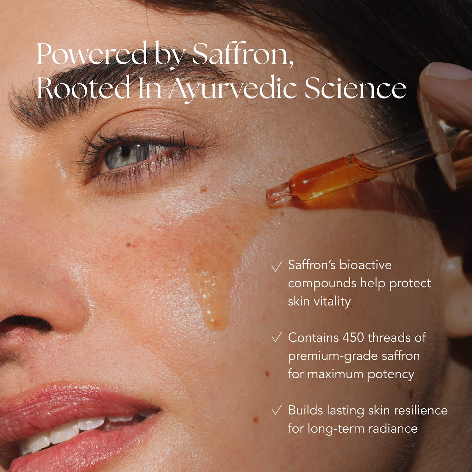 Brightening Dark Spot and Anti-Aging Facial Serum with Saffron Turmeric