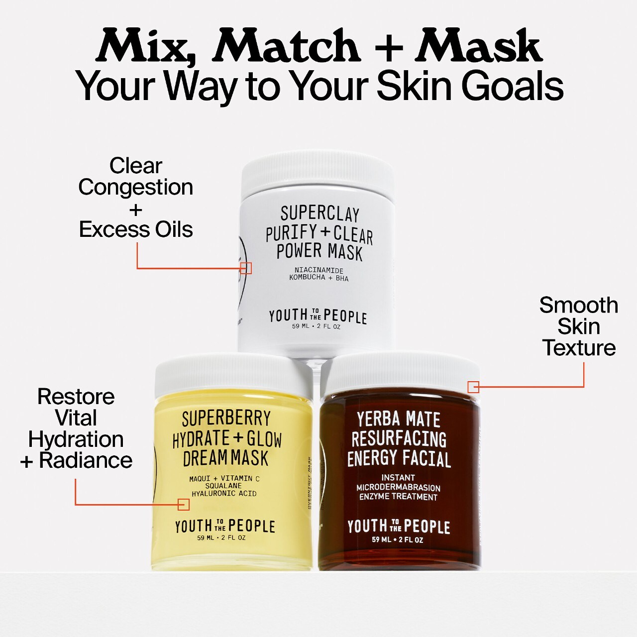 Facial Your Way: Triple Mask Set - Youth To The People | Sephora