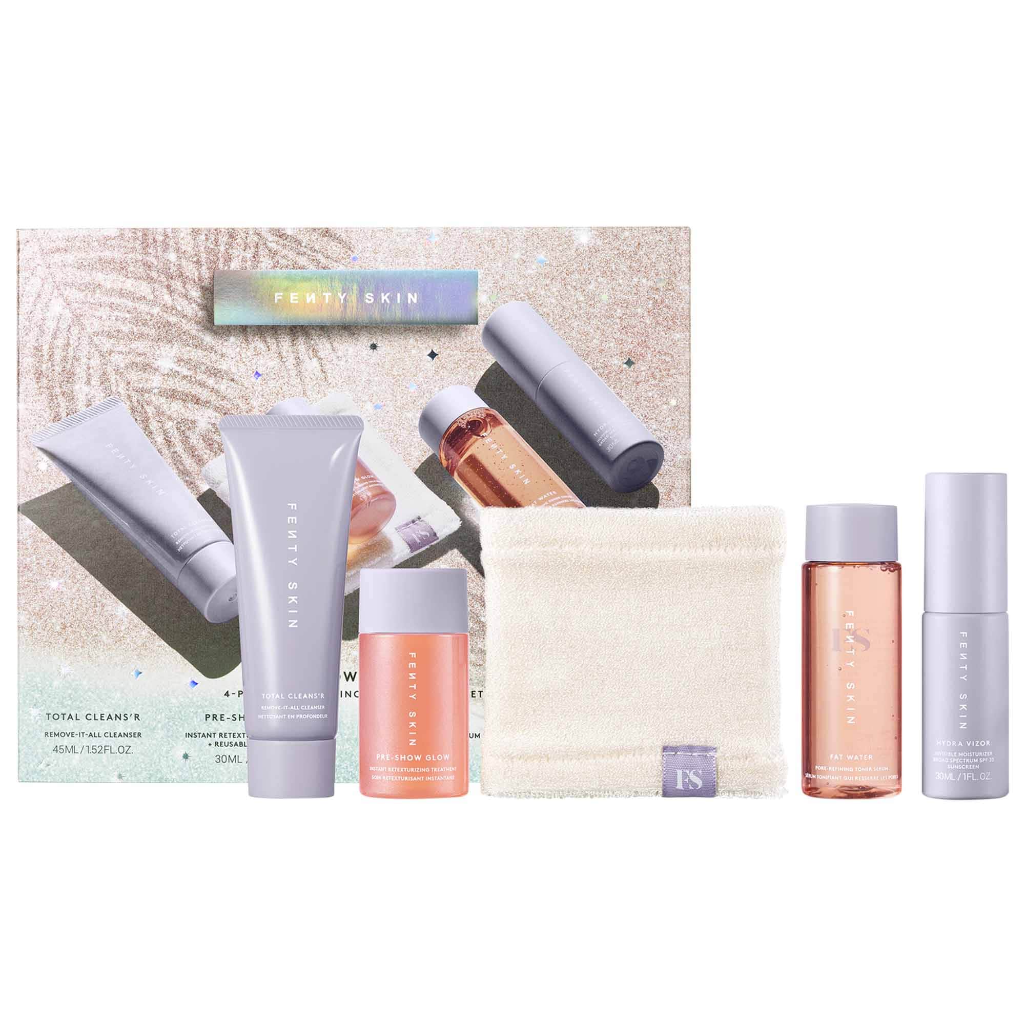 Fenty Skin The Glow Around 4 Piece Travel Skincare Essentials Set